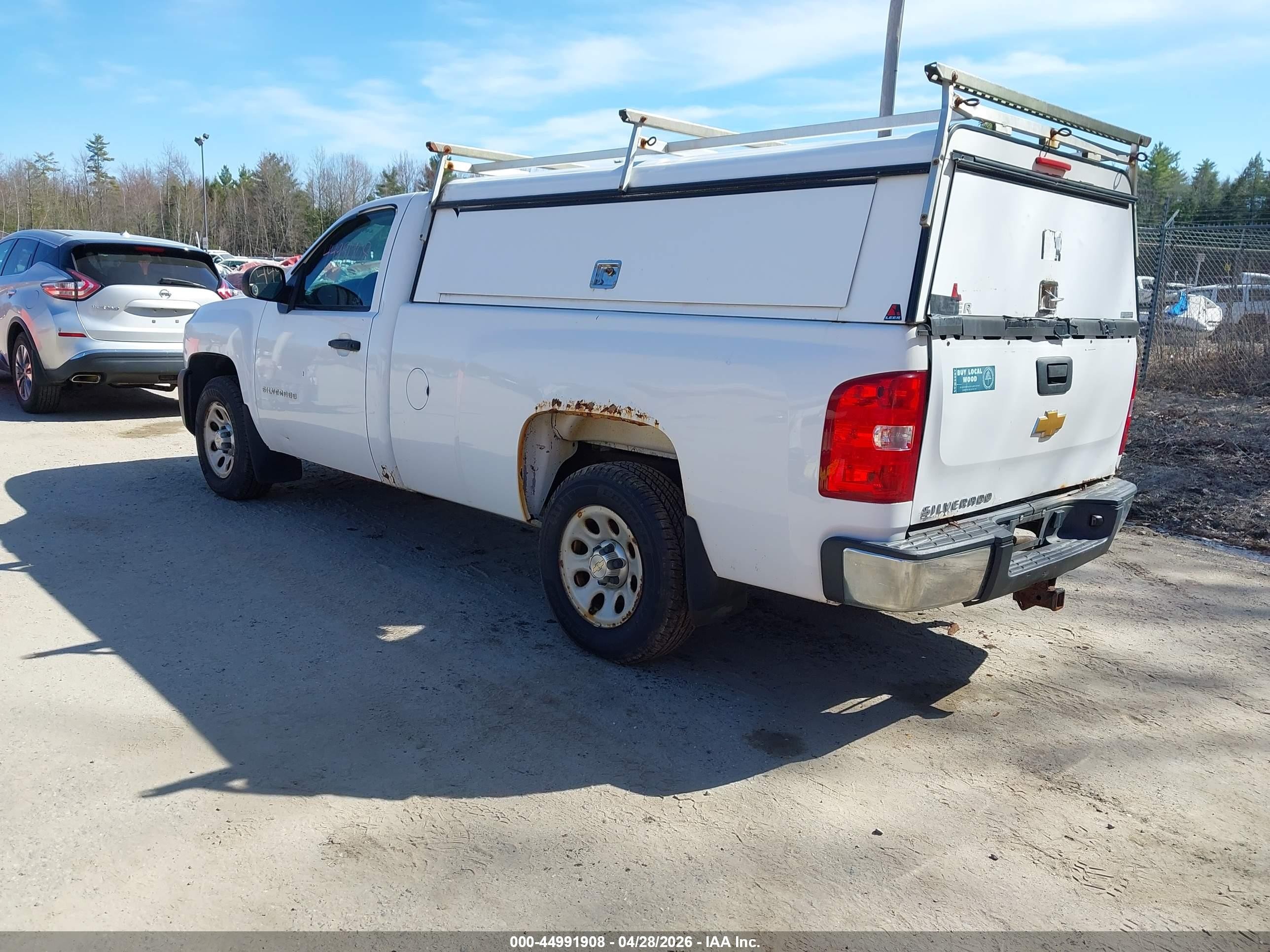 2013 Chevrolet Silverado 1500 Work Truck White vin: 1GCNCPEX2DZ221970