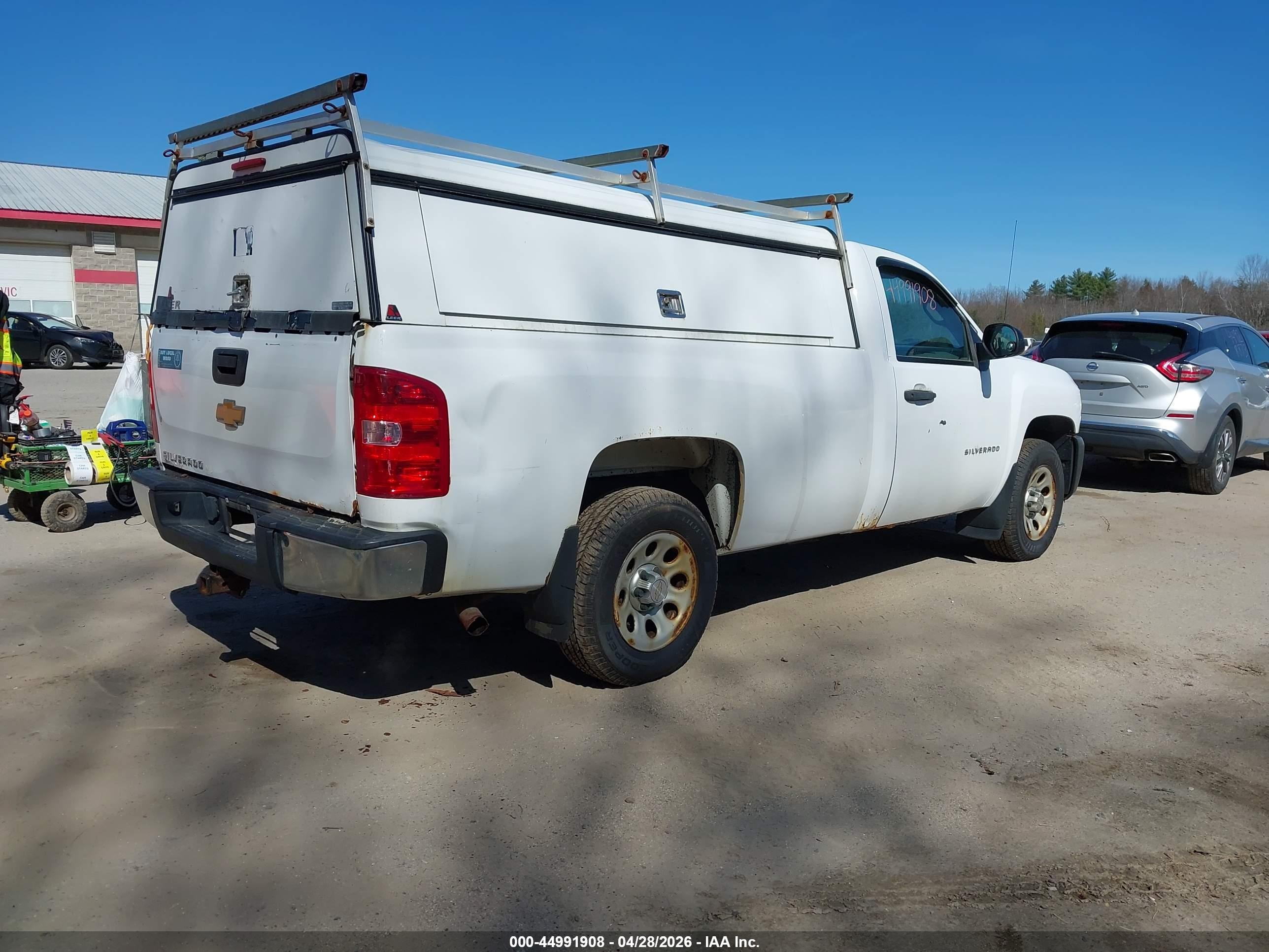 2013 Chevrolet Silverado 1500 Work Truck White vin: 1GCNCPEX2DZ221970