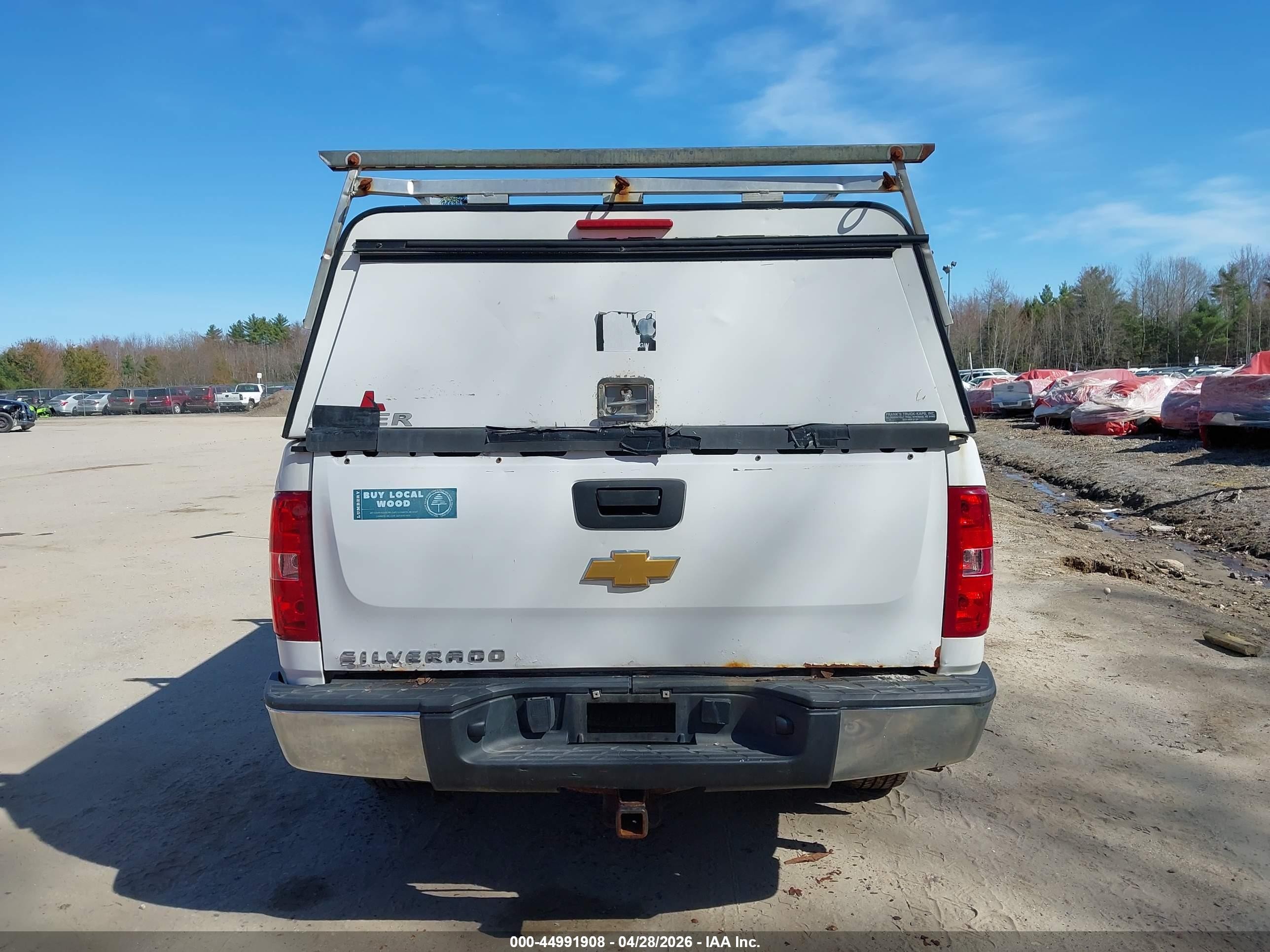 2013 Chevrolet Silverado 1500 Work Truck White vin: 1GCNCPEX2DZ221970