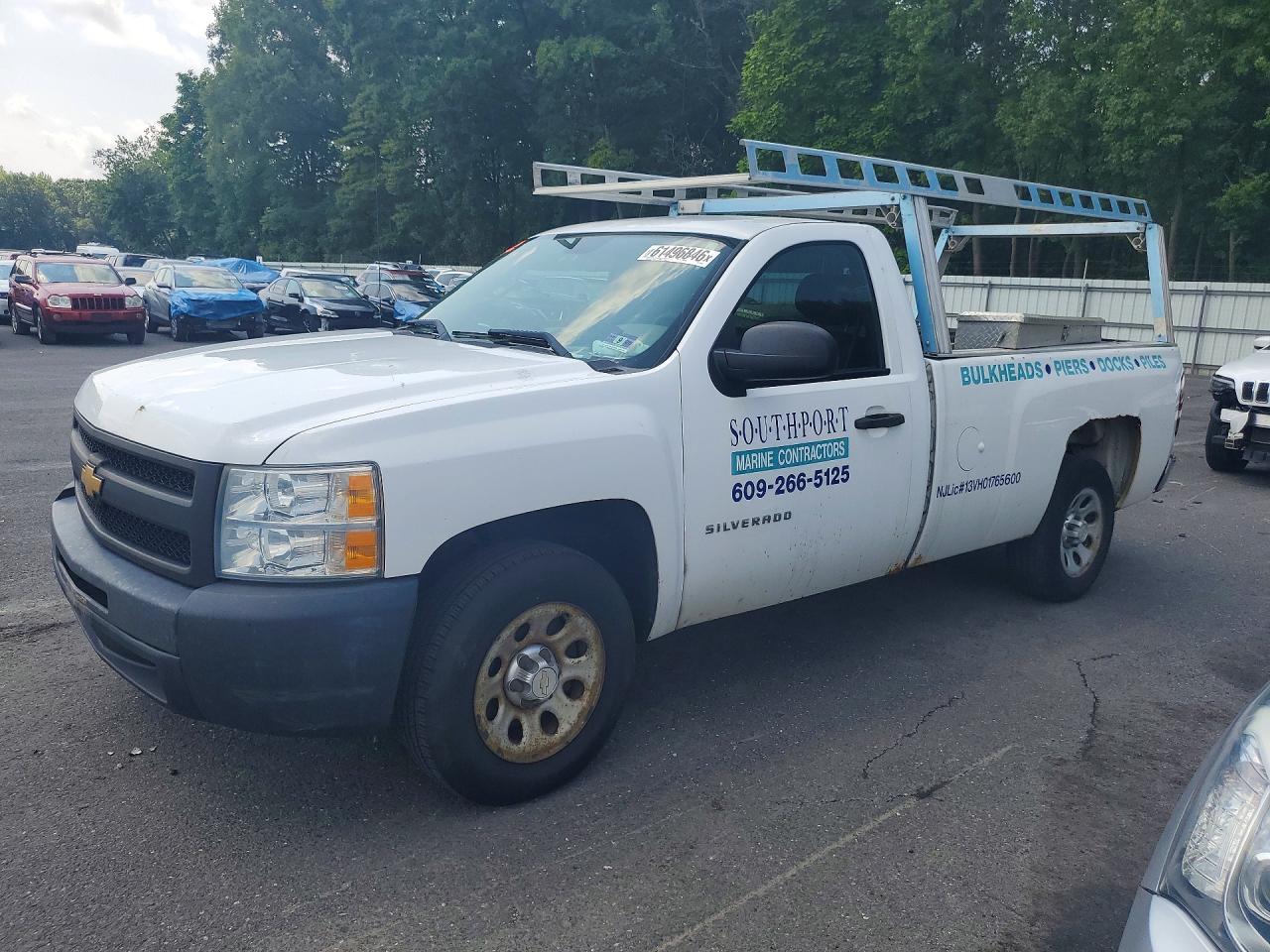 2012 Chevrolet Silverado C1500 White vin: 1GCNCPEX3CZ302202