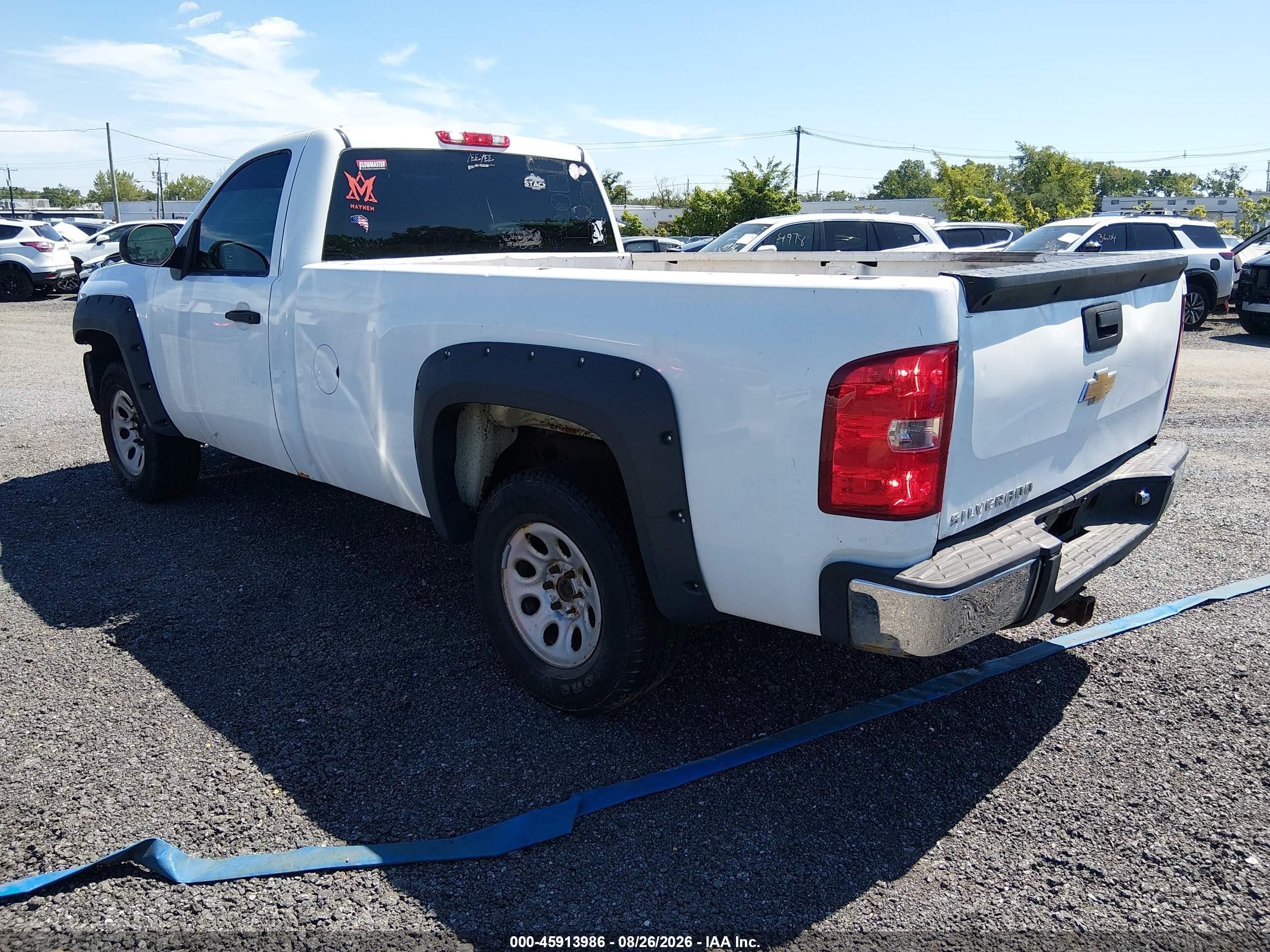 2011 Chevrolet Silverado 1500 Work Truck White vin: 1GCNCPEX4BZ345316