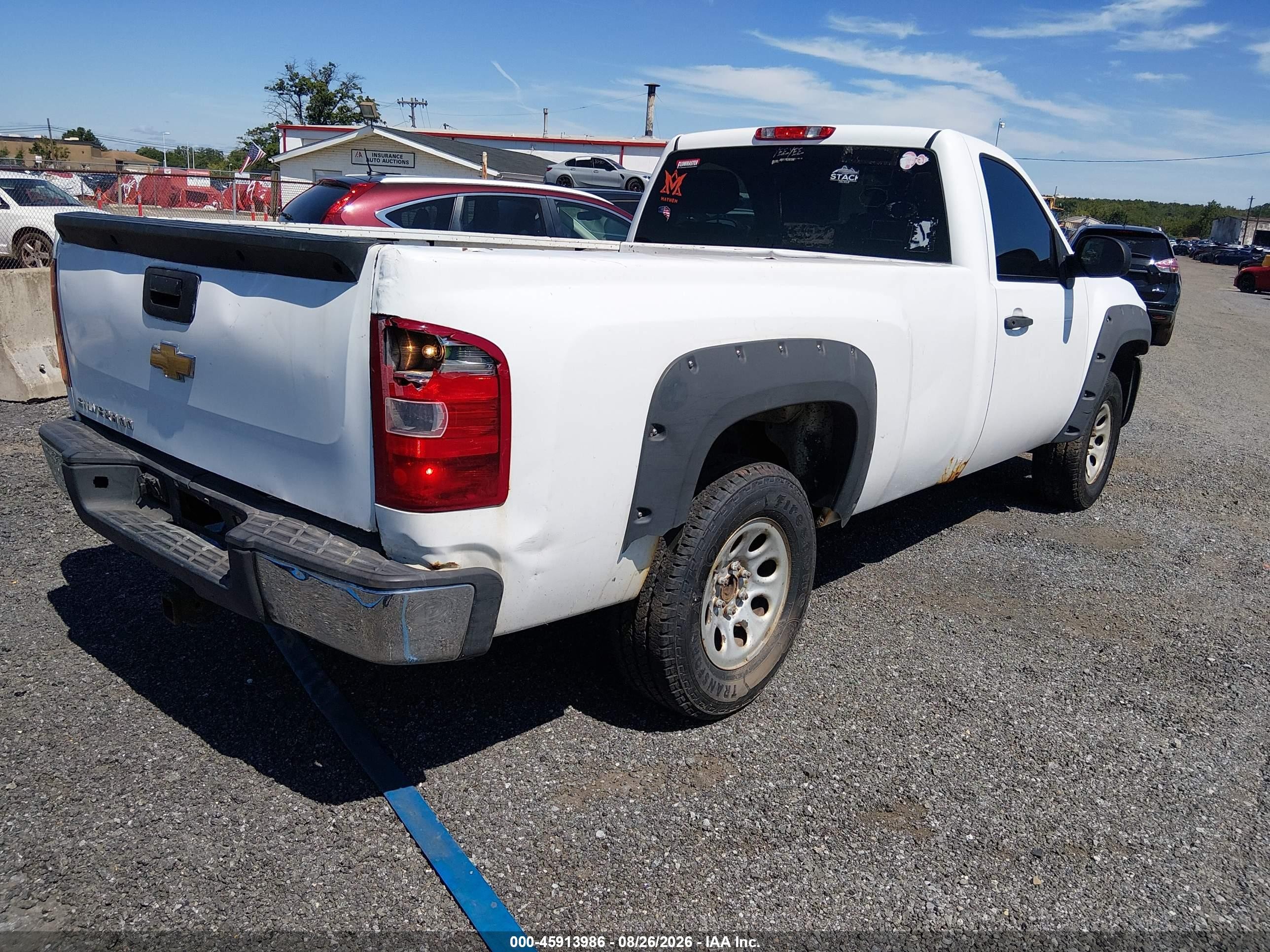 2011 Chevrolet Silverado 1500 Work Truck White vin: 1GCNCPEX4BZ345316