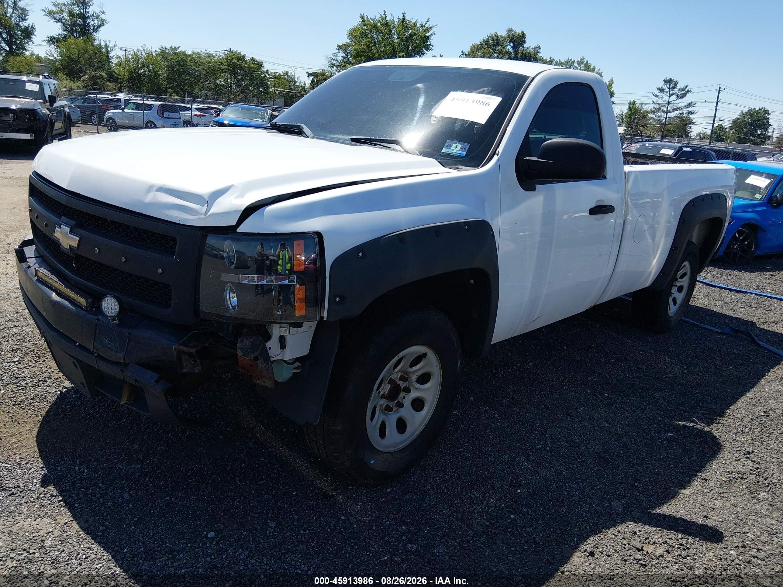 2011 Chevrolet Silverado 1500 Work Truck White vin: 1GCNCPEX4BZ345316