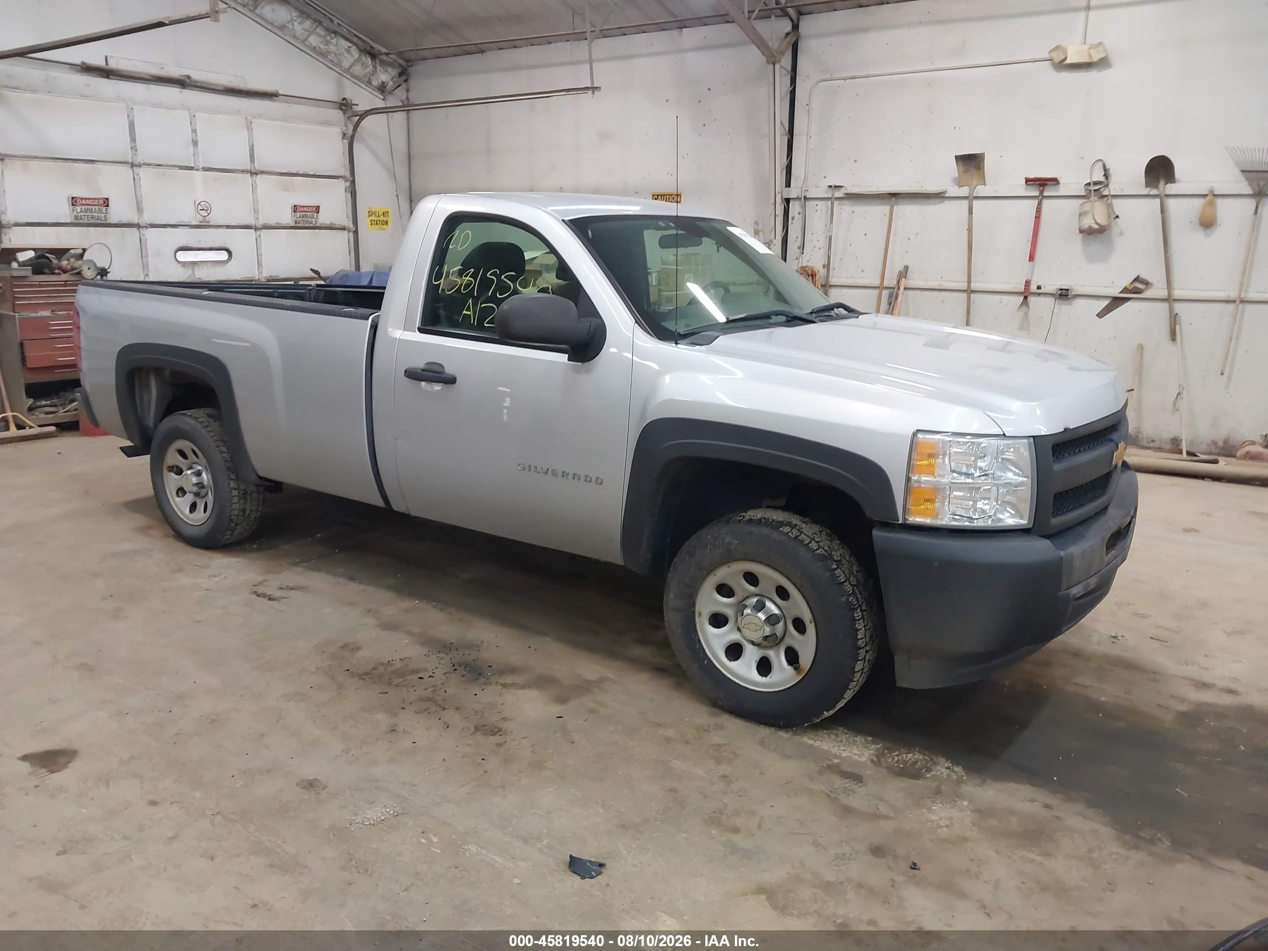 2012 Chevrolet Silverado 1500 Work Truck Silver vin: 1GCNCPEX7CZ345294