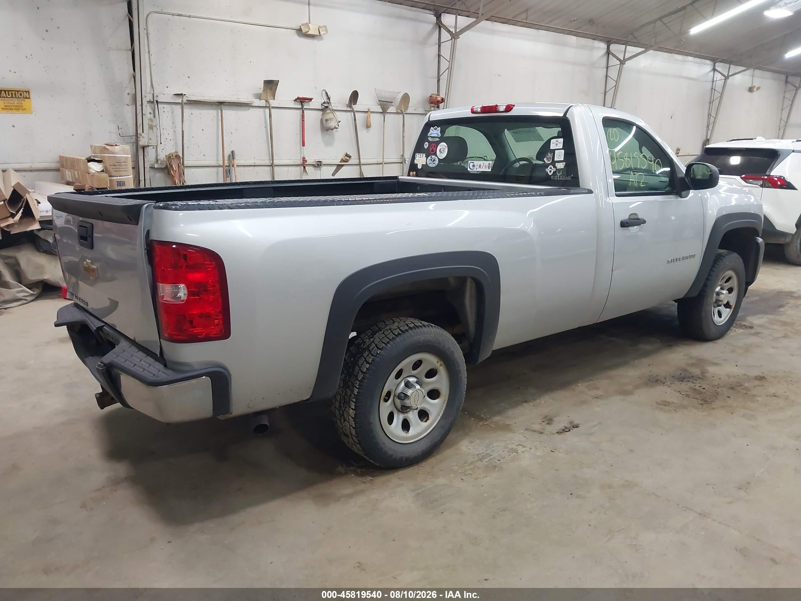 2012 Chevrolet Silverado 1500 Work Truck Silver vin: 1GCNCPEX7CZ345294