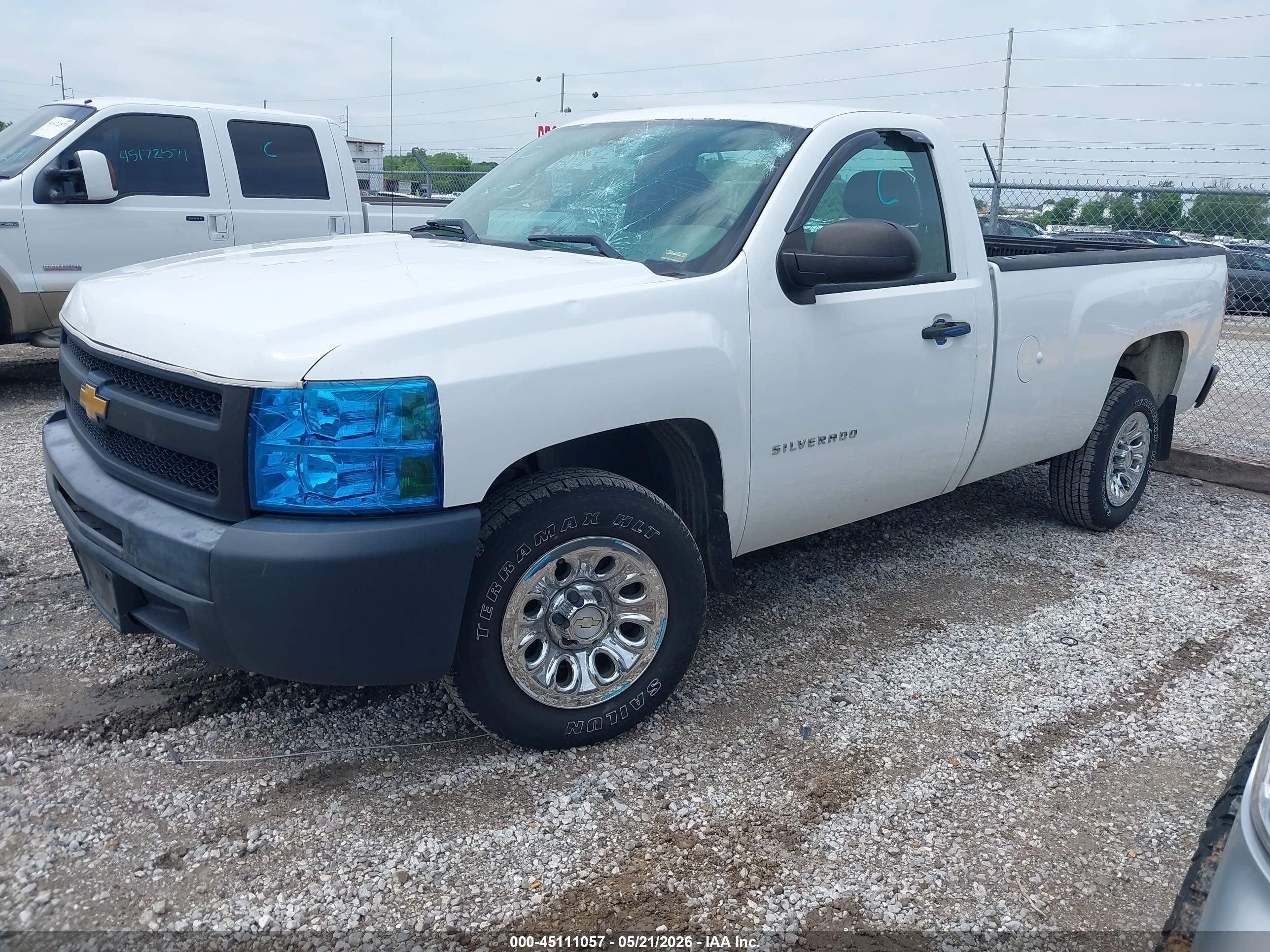 2013 Chevrolet Silverado 1500 Work Truck White vin: 1GCNCPEX7DZ287558