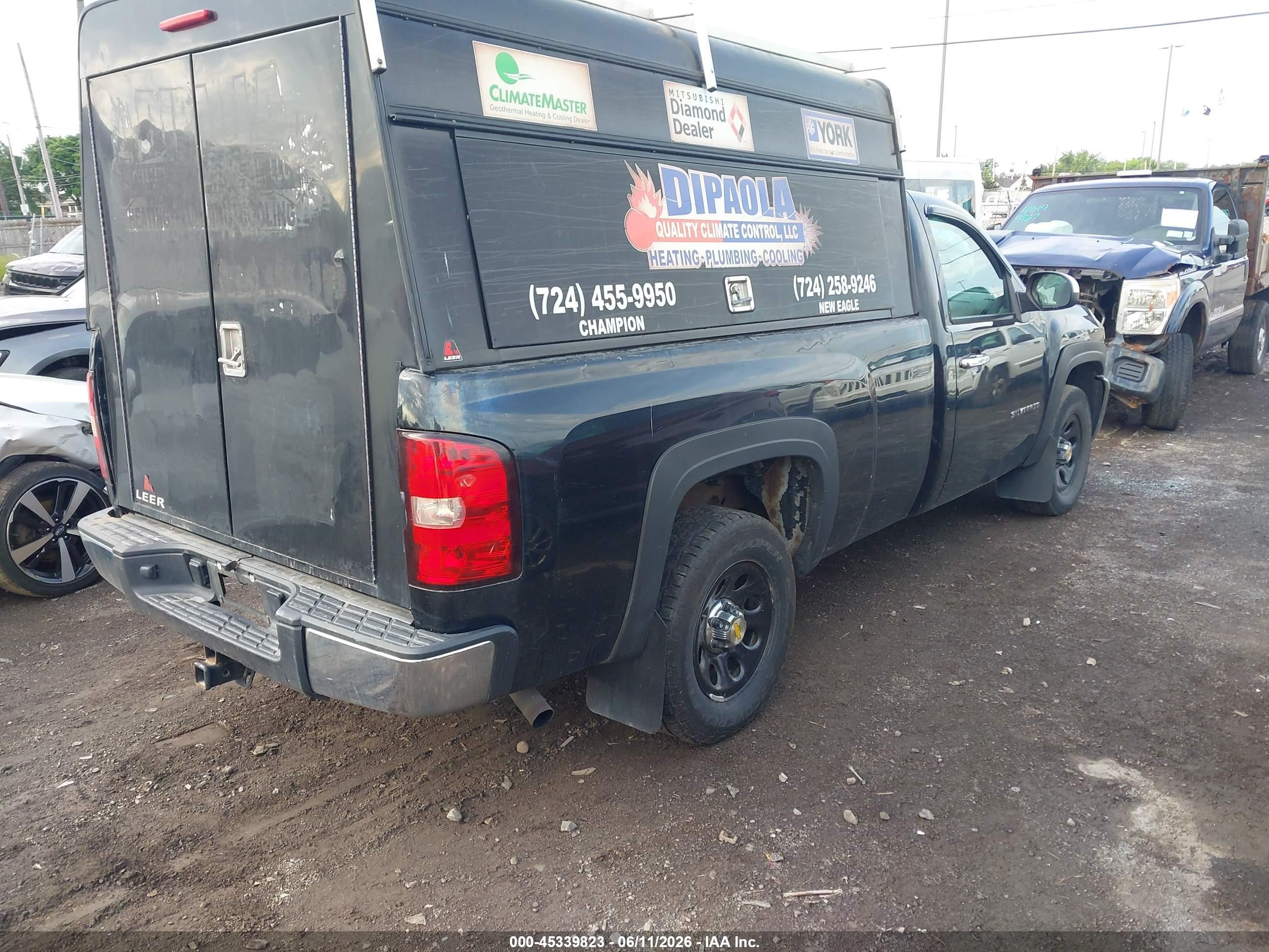 2013 Chevrolet Silverado 1500 Work Truck Black vin: 1GCNCPEX7DZ394819
