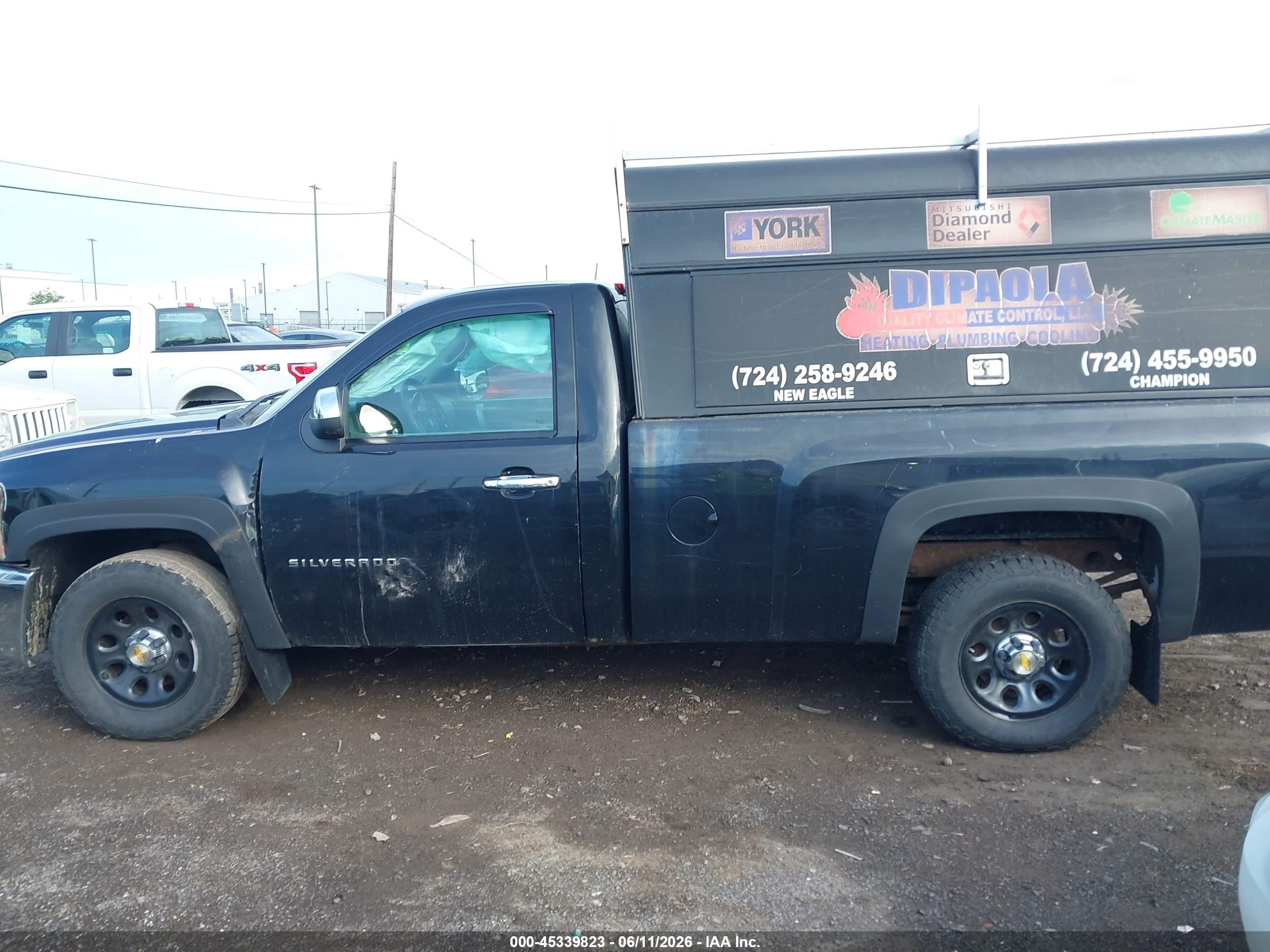 2013 Chevrolet Silverado 1500 Work Truck Black vin: 1GCNCPEX7DZ394819