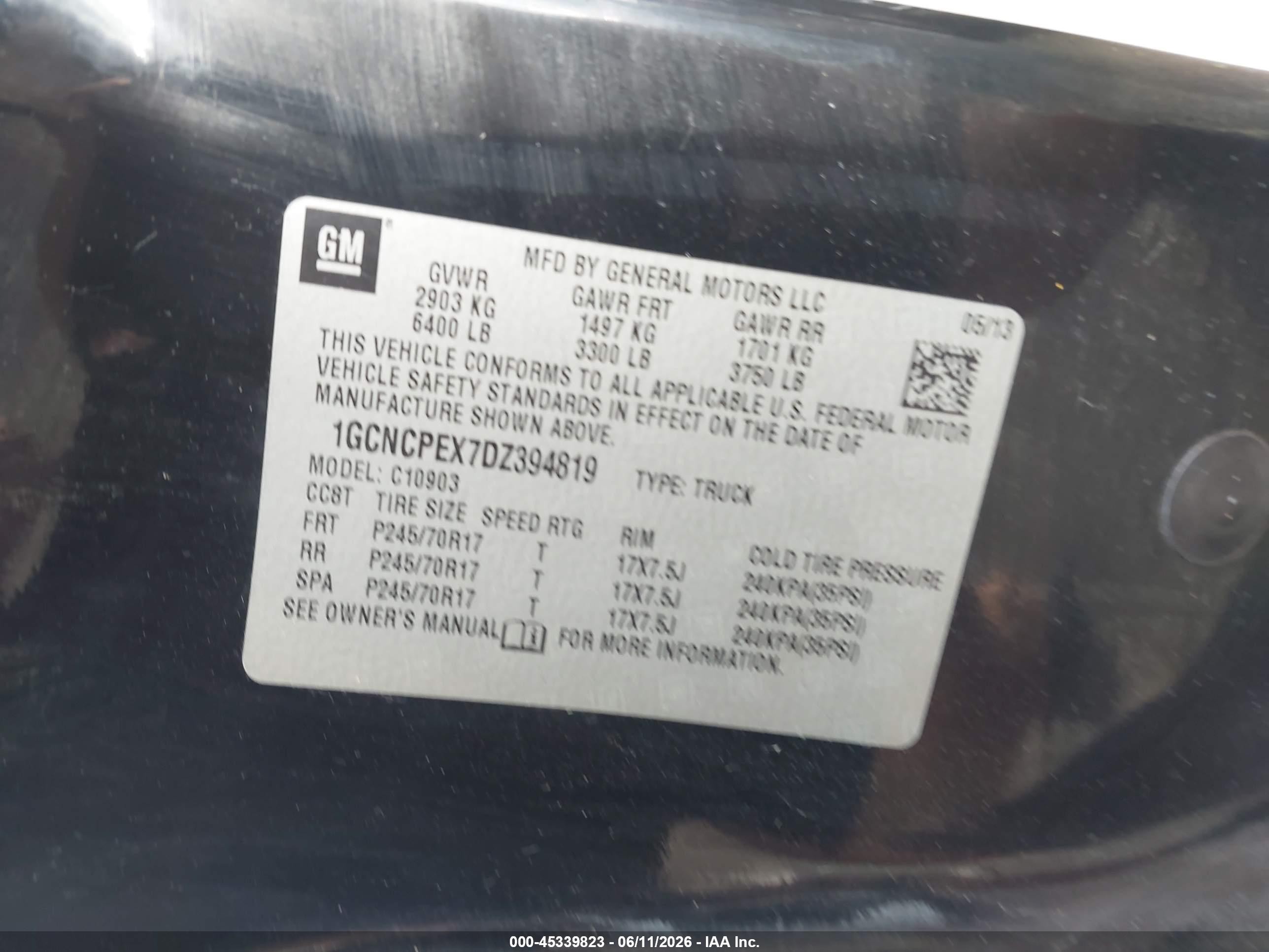 2013 Chevrolet Silverado 1500 Work Truck Black vin: 1GCNCPEX7DZ394819