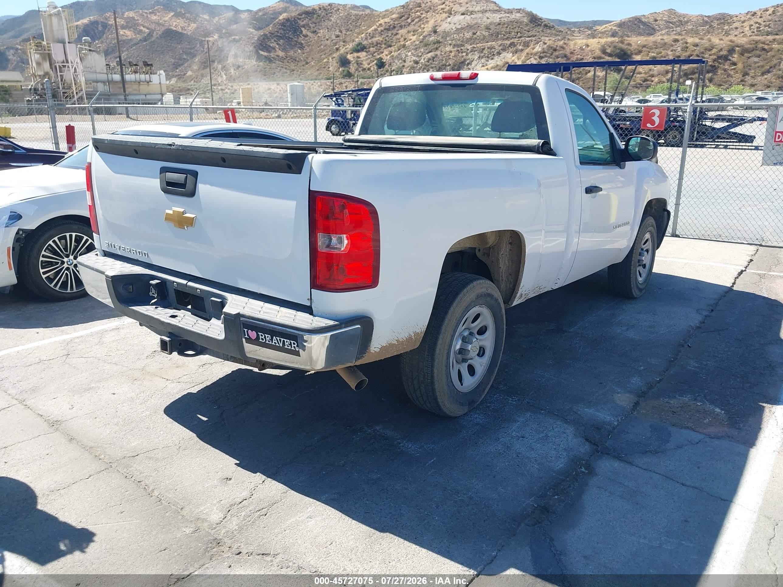 2012 Chevrolet Silverado 1500 Work Truck White vin: 1GCNCPEX8CZ239405