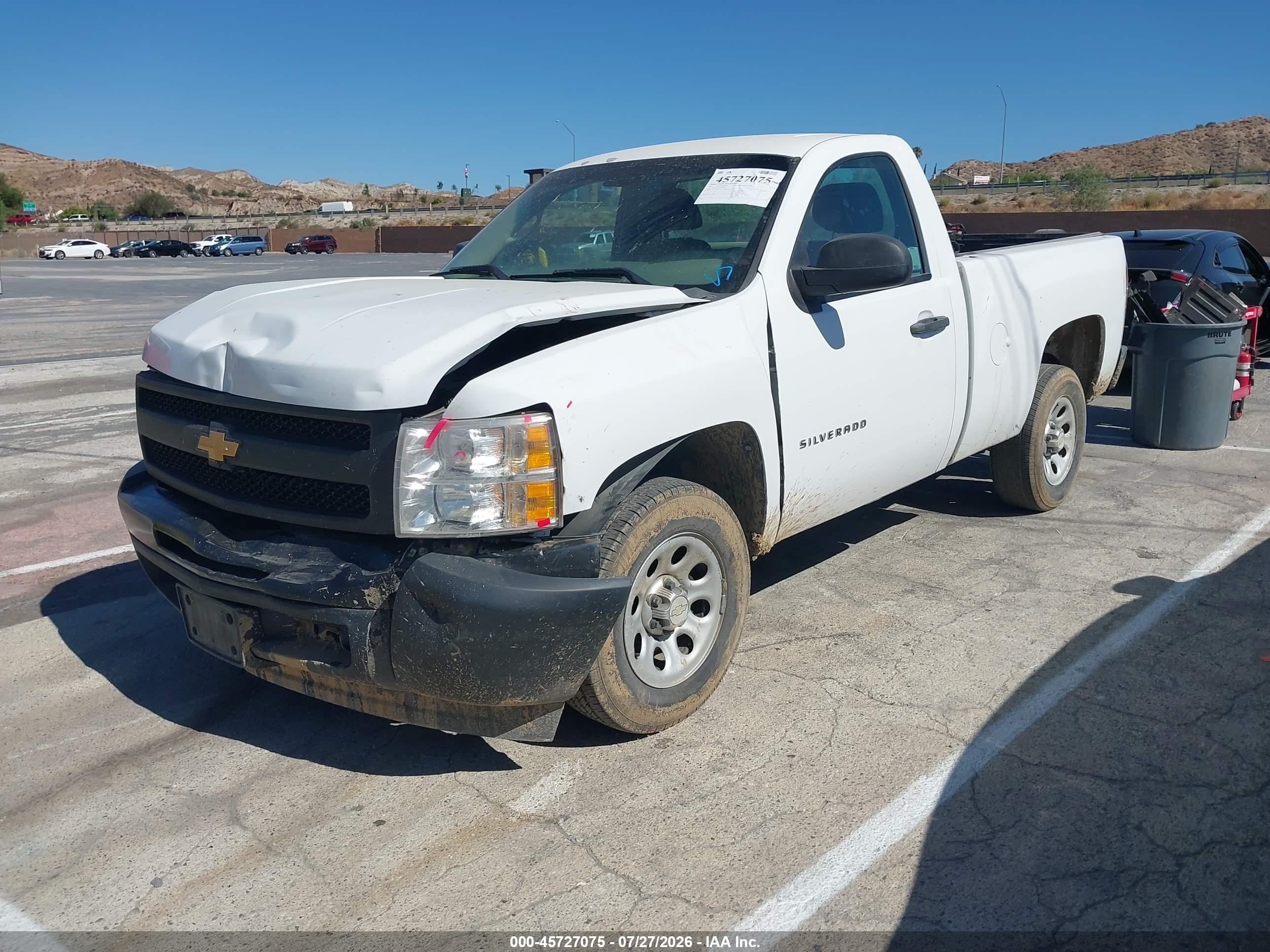 2012 Chevrolet Silverado 1500 Work Truck White vin: 1GCNCPEX8CZ239405