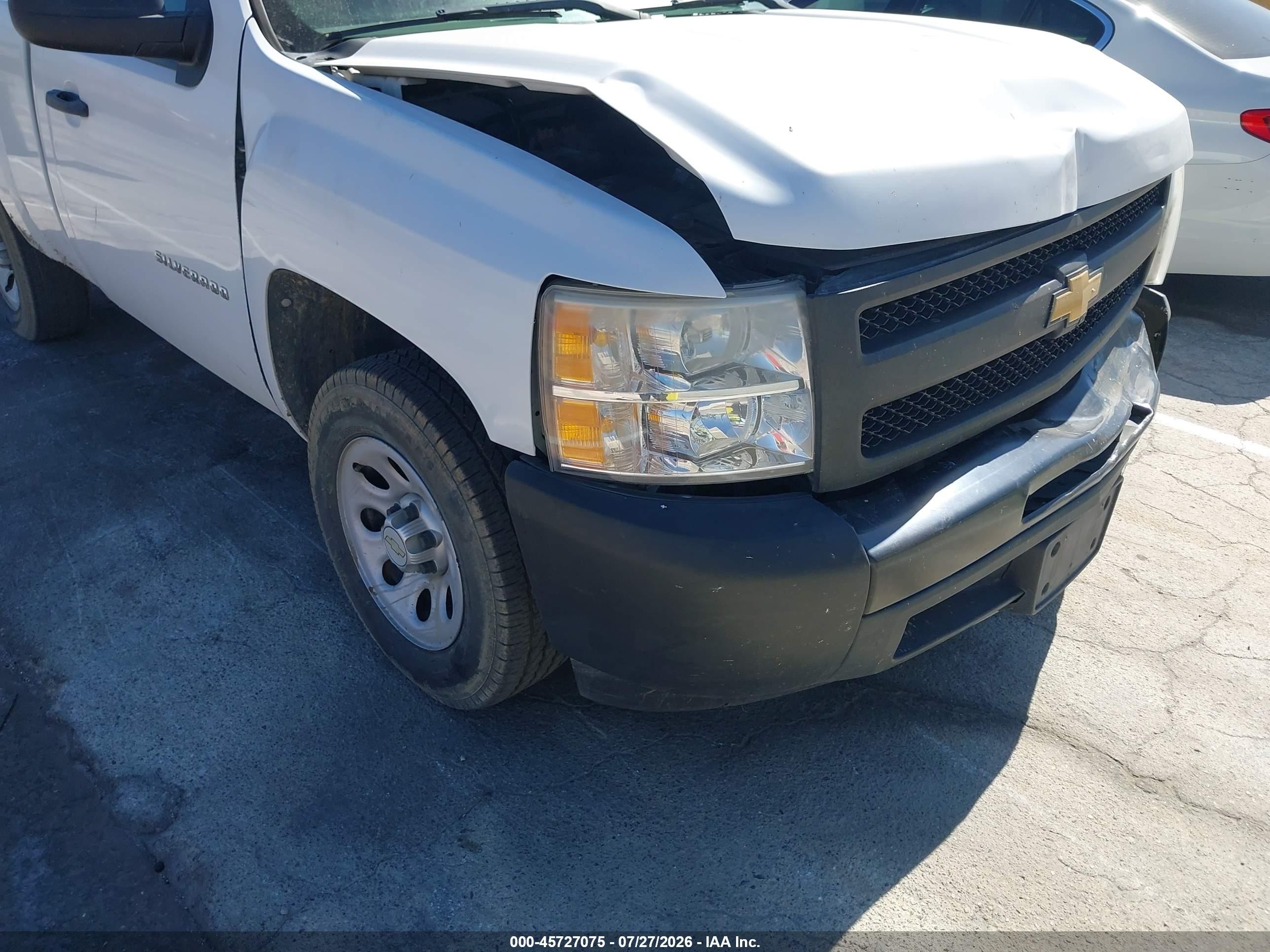 2012 Chevrolet Silverado 1500 Work Truck White vin: 1GCNCPEX8CZ239405
