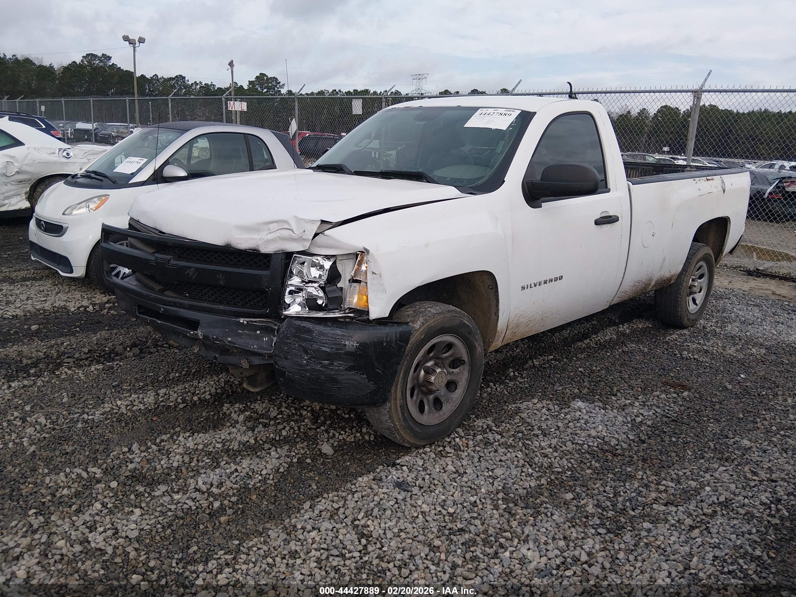2013 Chevrolet Silverado 1500 Work Truck White vin: 1GCNCPEX9DZ185629