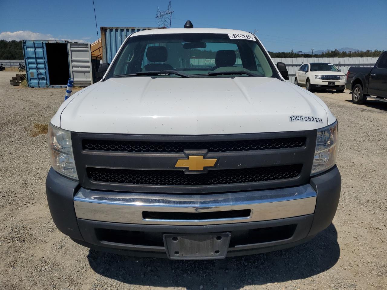 2012 Chevrolet Silverado C1500 White vin: 1GCNCPEXXCZ324598 Damage: Grille, Heavy Scratch, 1 To 2 Inches