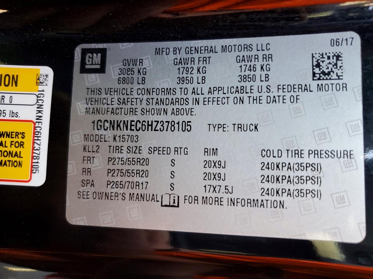 2017 Chevrolet Silverado K1500 Черный vin: 1GCNKNEC6HZ378105