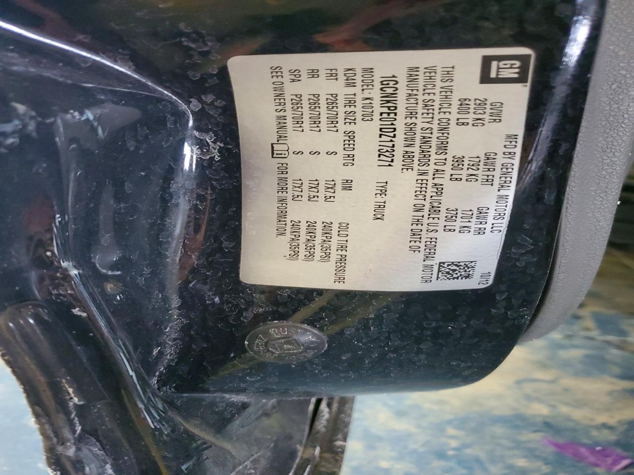 2013 Chevrolet Silverado K1500 Black vin: 1GCNKPE01DZ173271