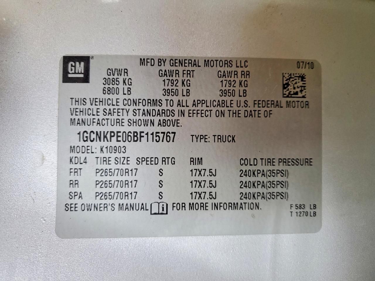 2011 Chevrolet Silverado K1500 Silver vin: 1GCNKPE06BF115767