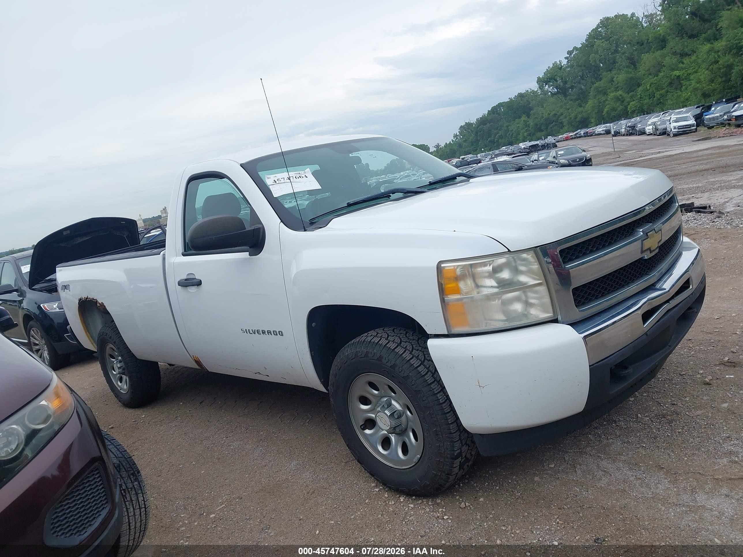 2011 Chevrolet Silverado 1500 Work Truck White vin: 1GCNKPE07BZ333733