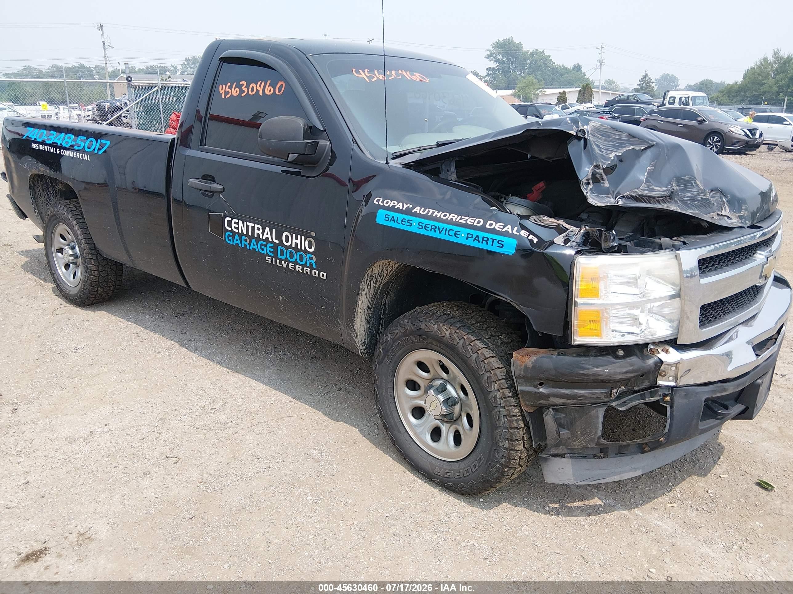 2011 Chevrolet Silverado 1500 Work Truck Black vin: 1GCNKPE0XBF139246