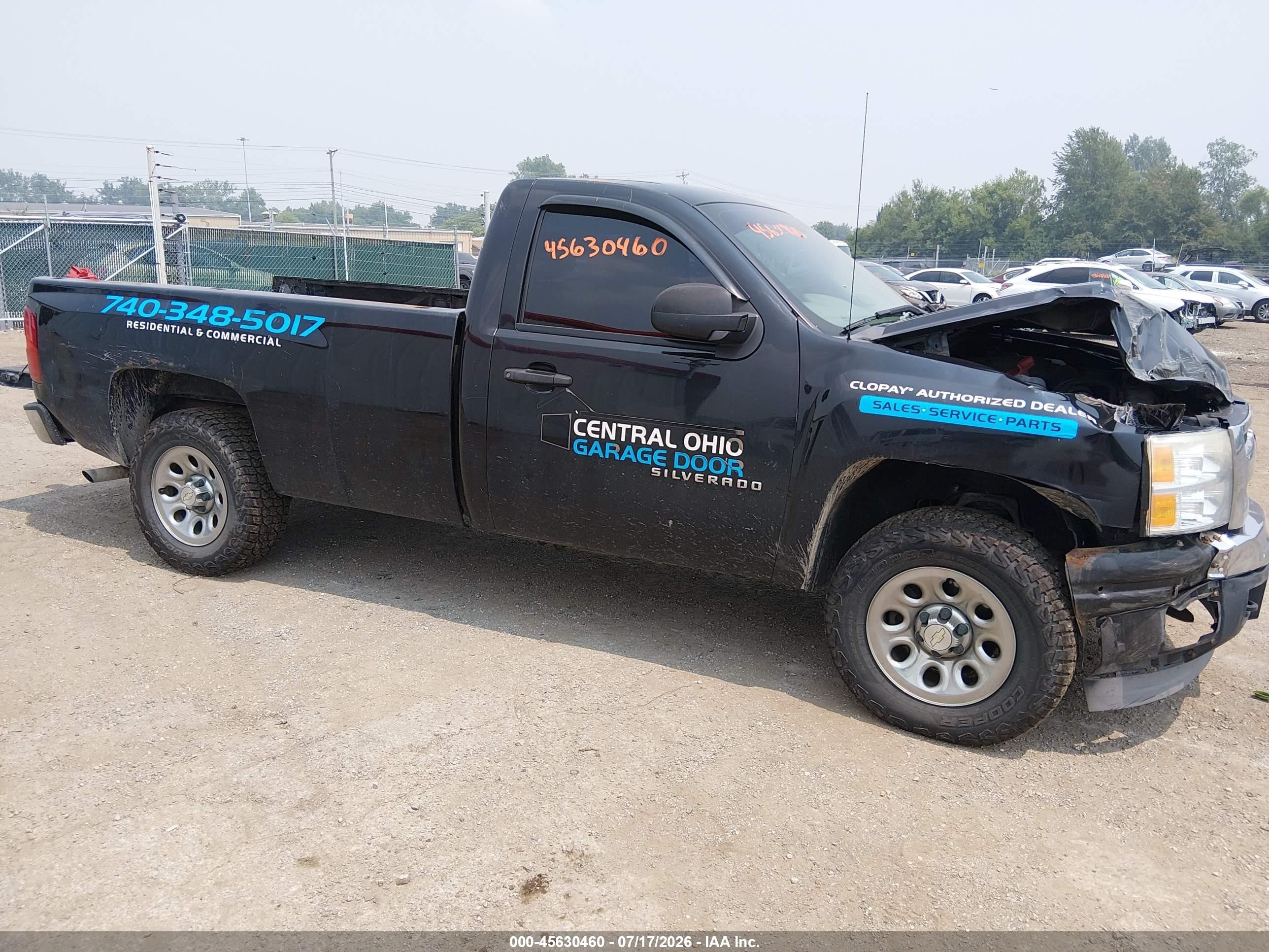 2011 Chevrolet Silverado 1500 Work Truck Black vin: 1GCNKPE0XBF139246