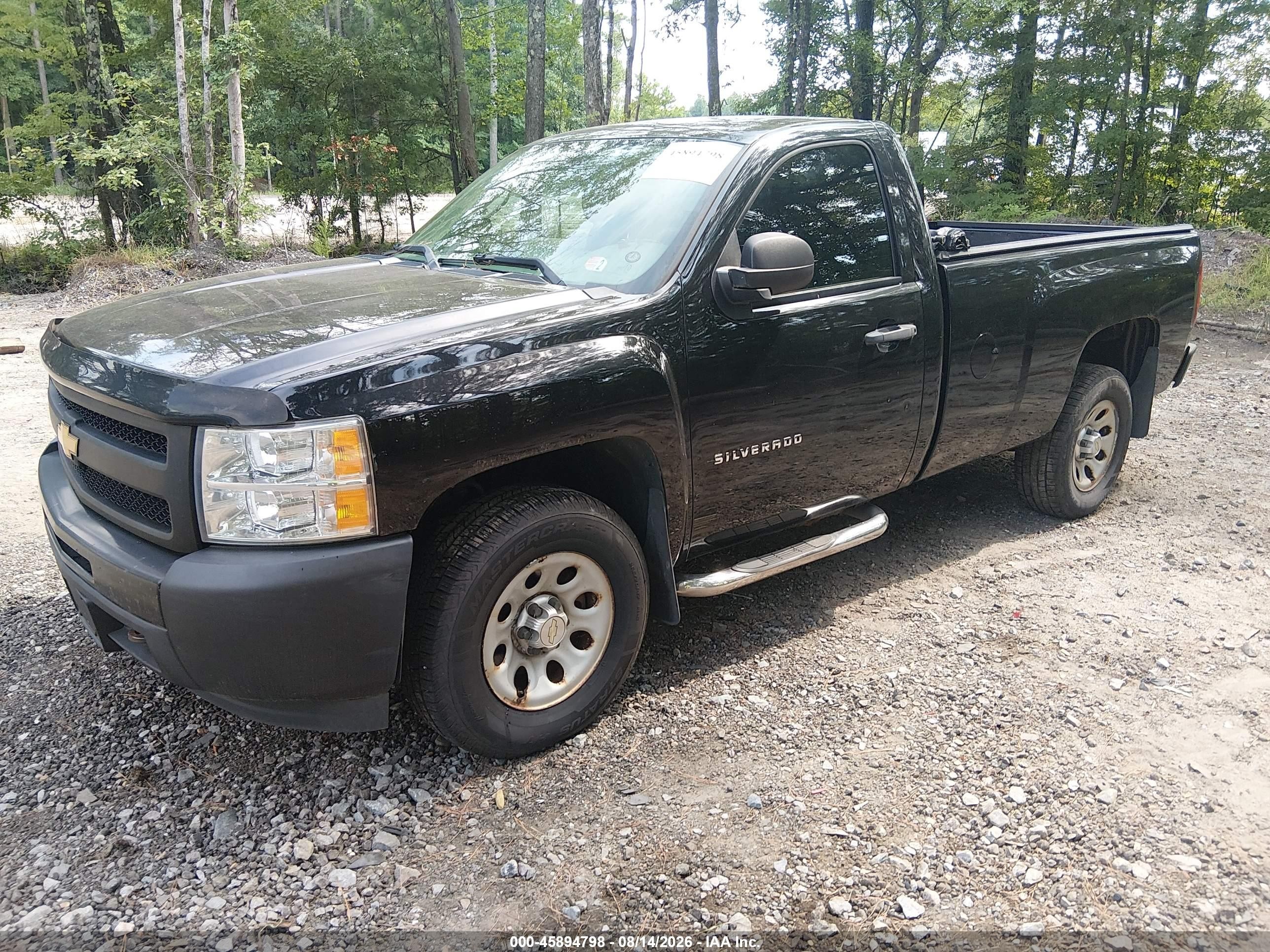 2013 Chevrolet Silverado 1500 Work Truck Black vin: 1GCNKPEA3DZ298474