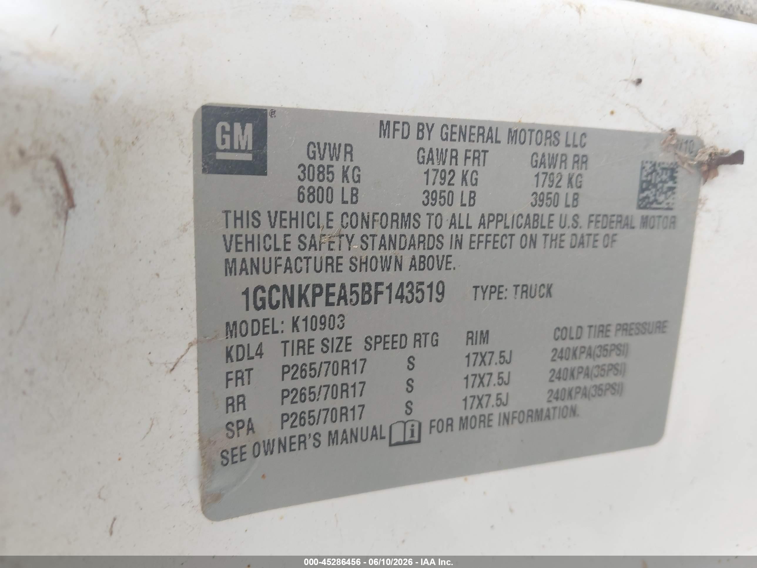 2011 Chevrolet Silverado 1500 Work Truck Белый vin: 1GCNKPEA5BF143519