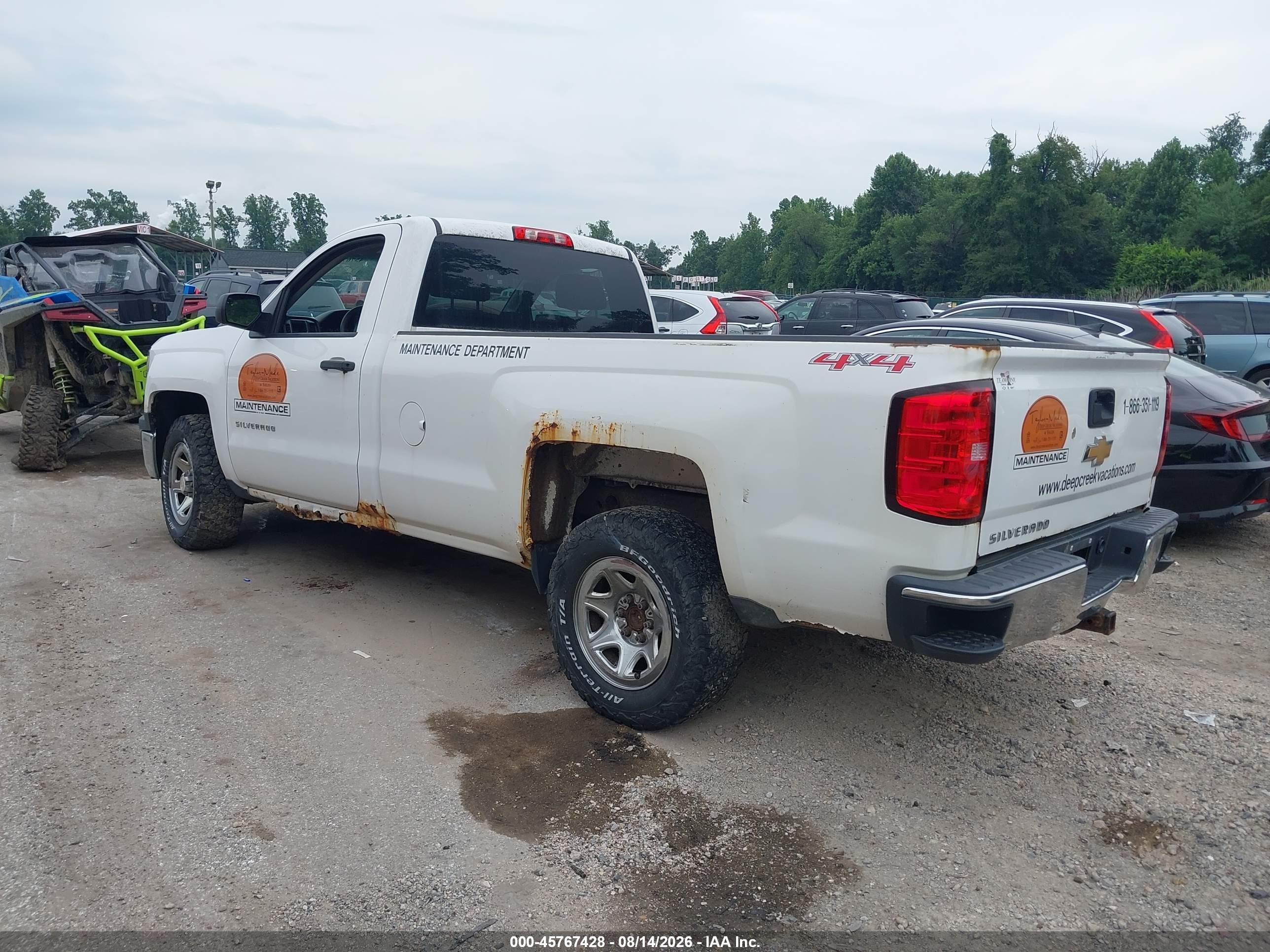 2015 Chevrolet Silverado 1500 Ls White vin: 1GCNKPEC1FZ156161