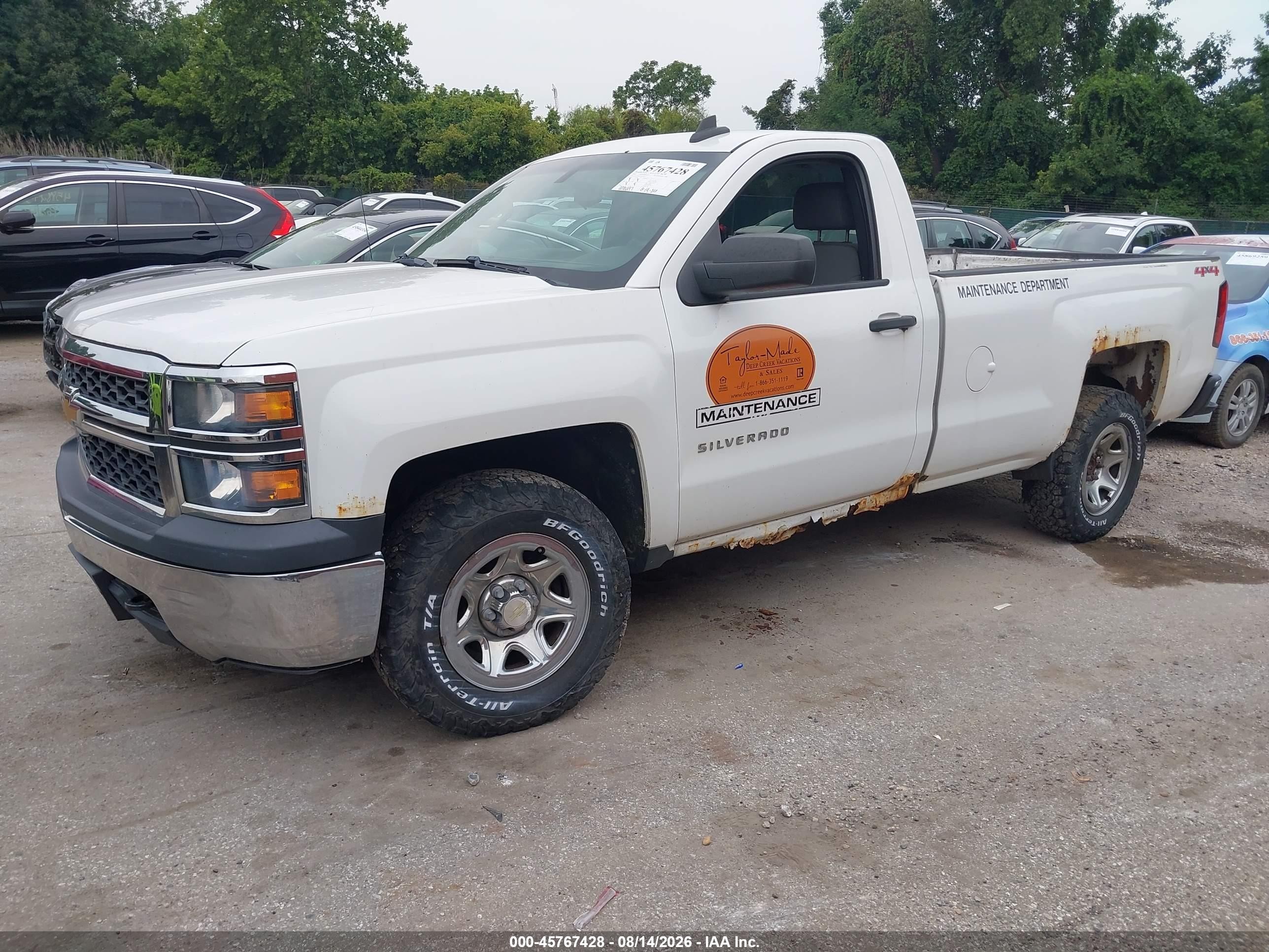 2015 Chevrolet Silverado 1500 Ls White vin: 1GCNKPEC1FZ156161