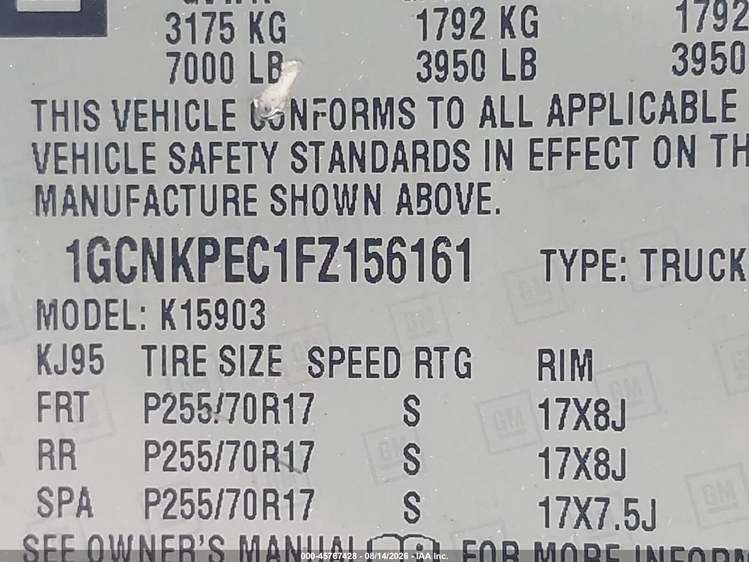 2015 Chevrolet Silverado 1500 Ls White vin: 1GCNKPEC1FZ156161