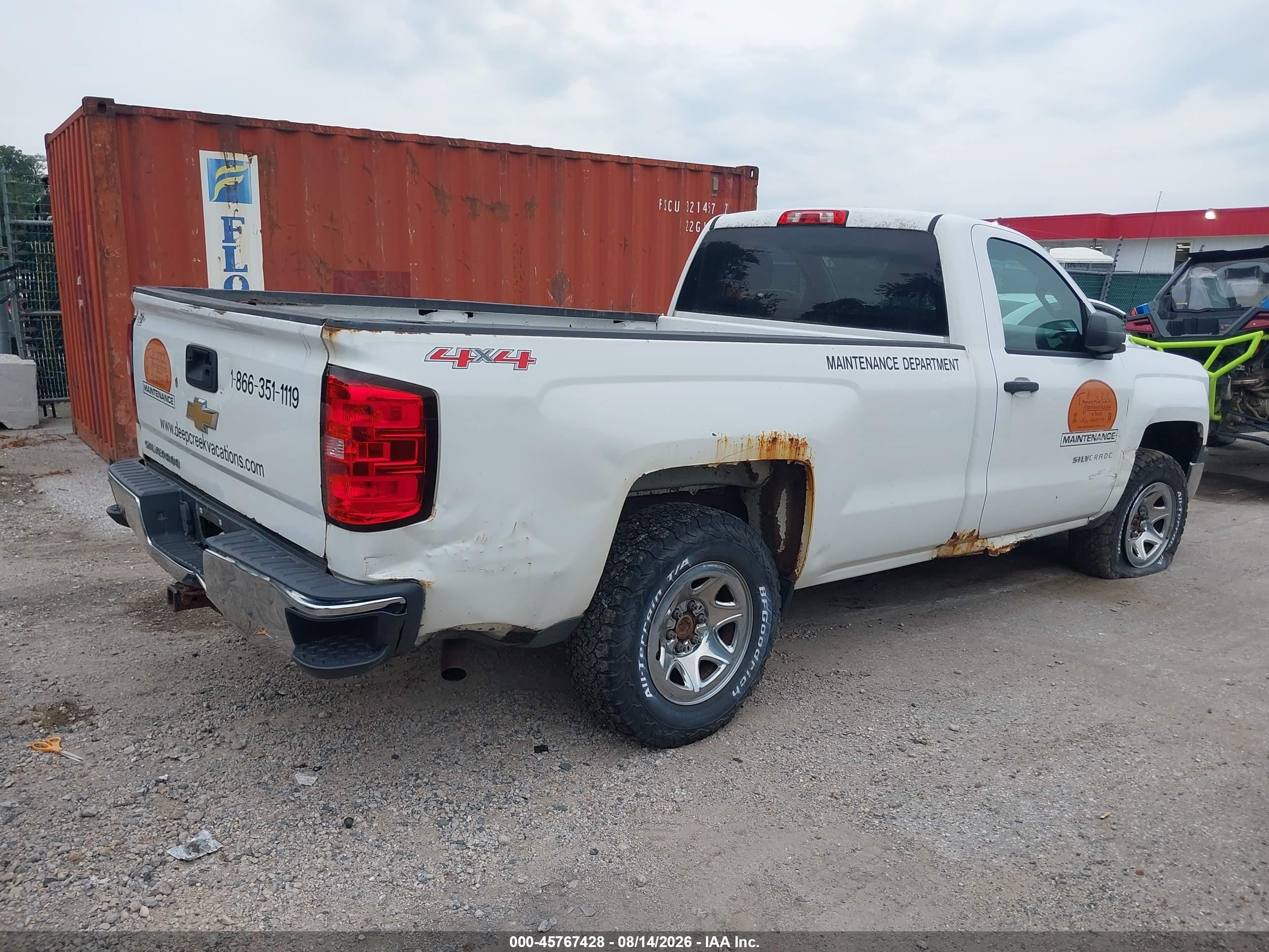 2015 Chevrolet Silverado 1500 Ls White vin: 1GCNKPEC1FZ156161