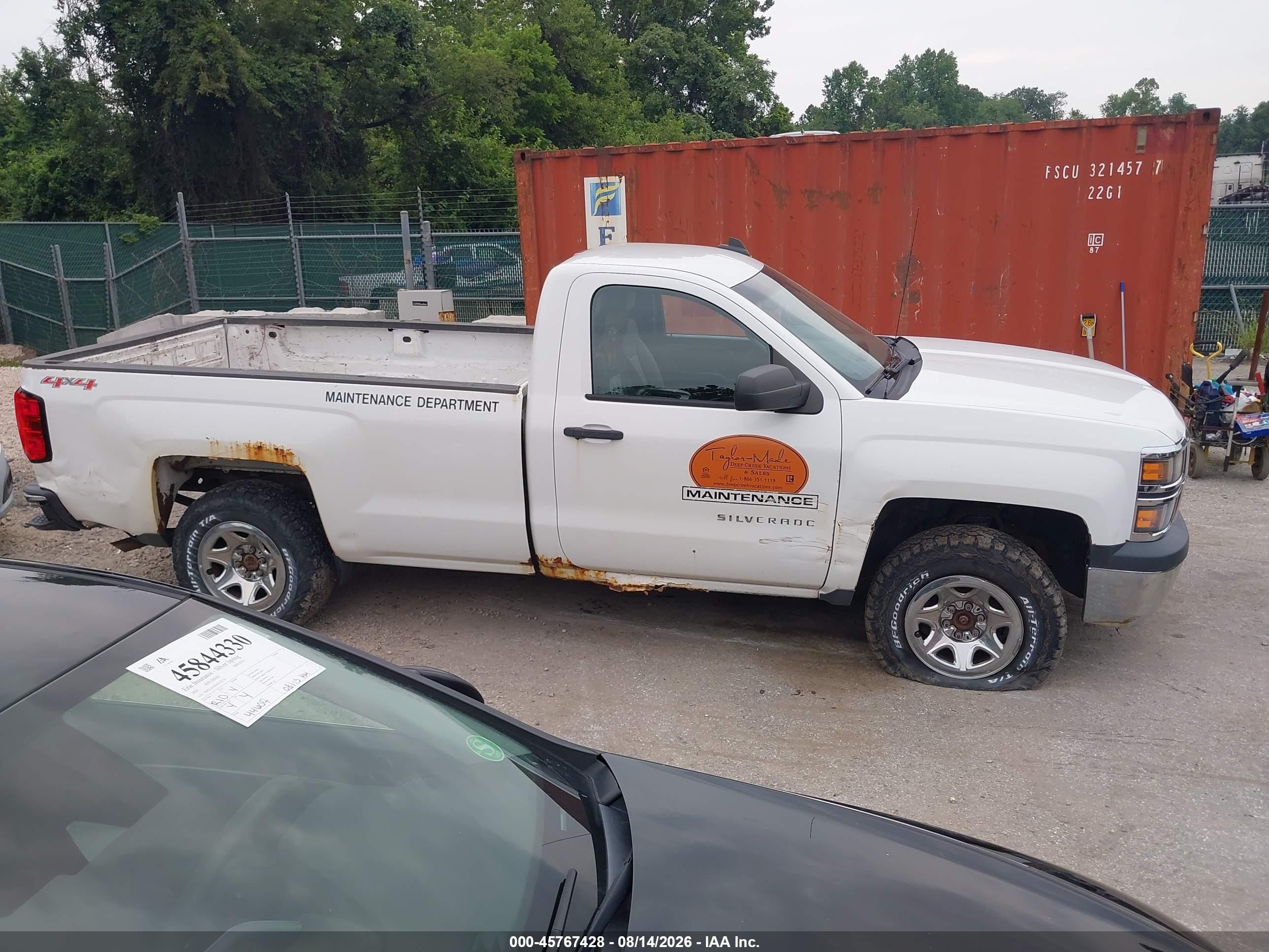 2015 Chevrolet Silverado 1500 Ls White vin: 1GCNKPEC1FZ156161