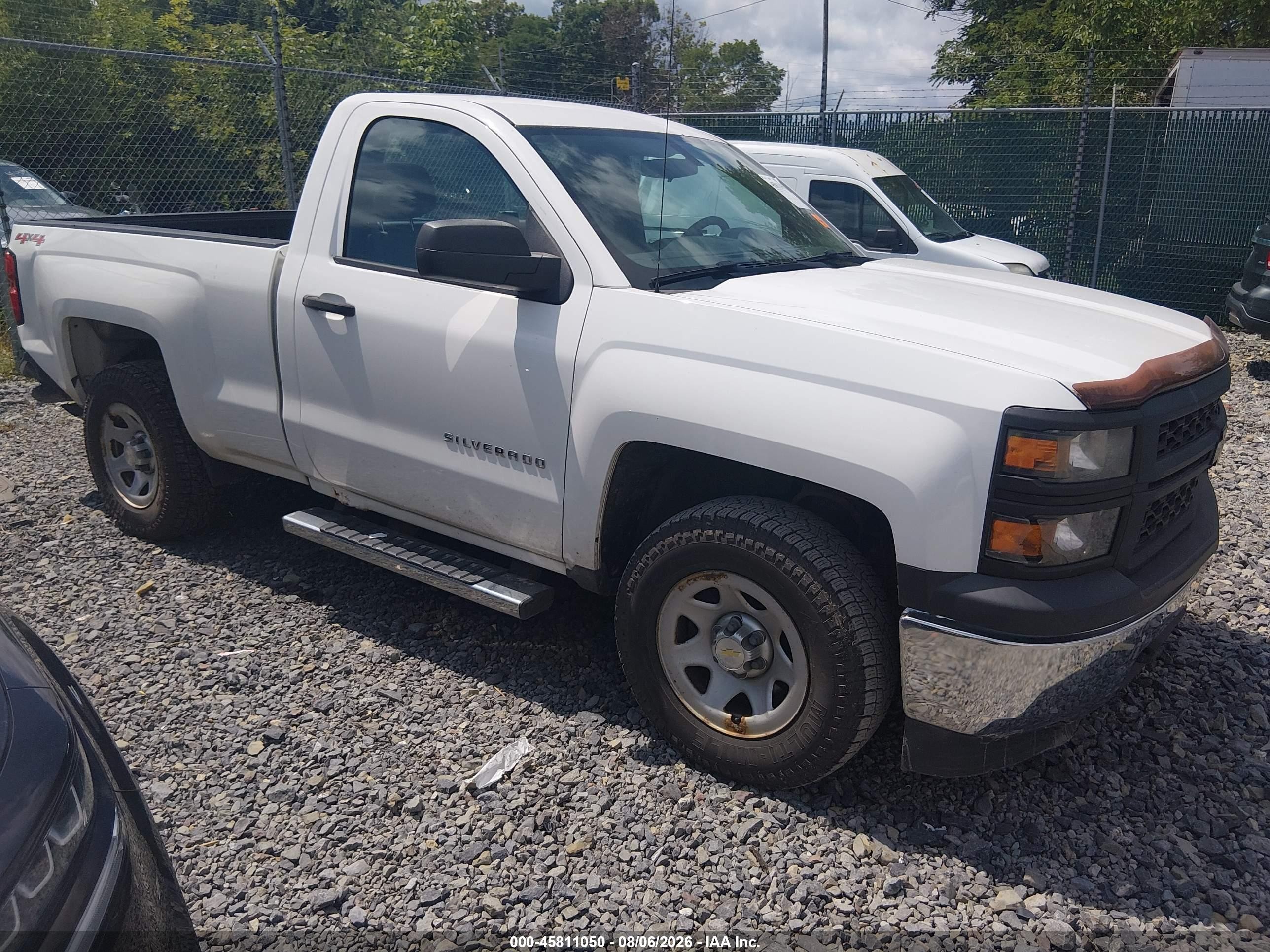 2014 Chevrolet Silverado 1500 Work Truck White vin: 1GCNKPEC5EZ282456
