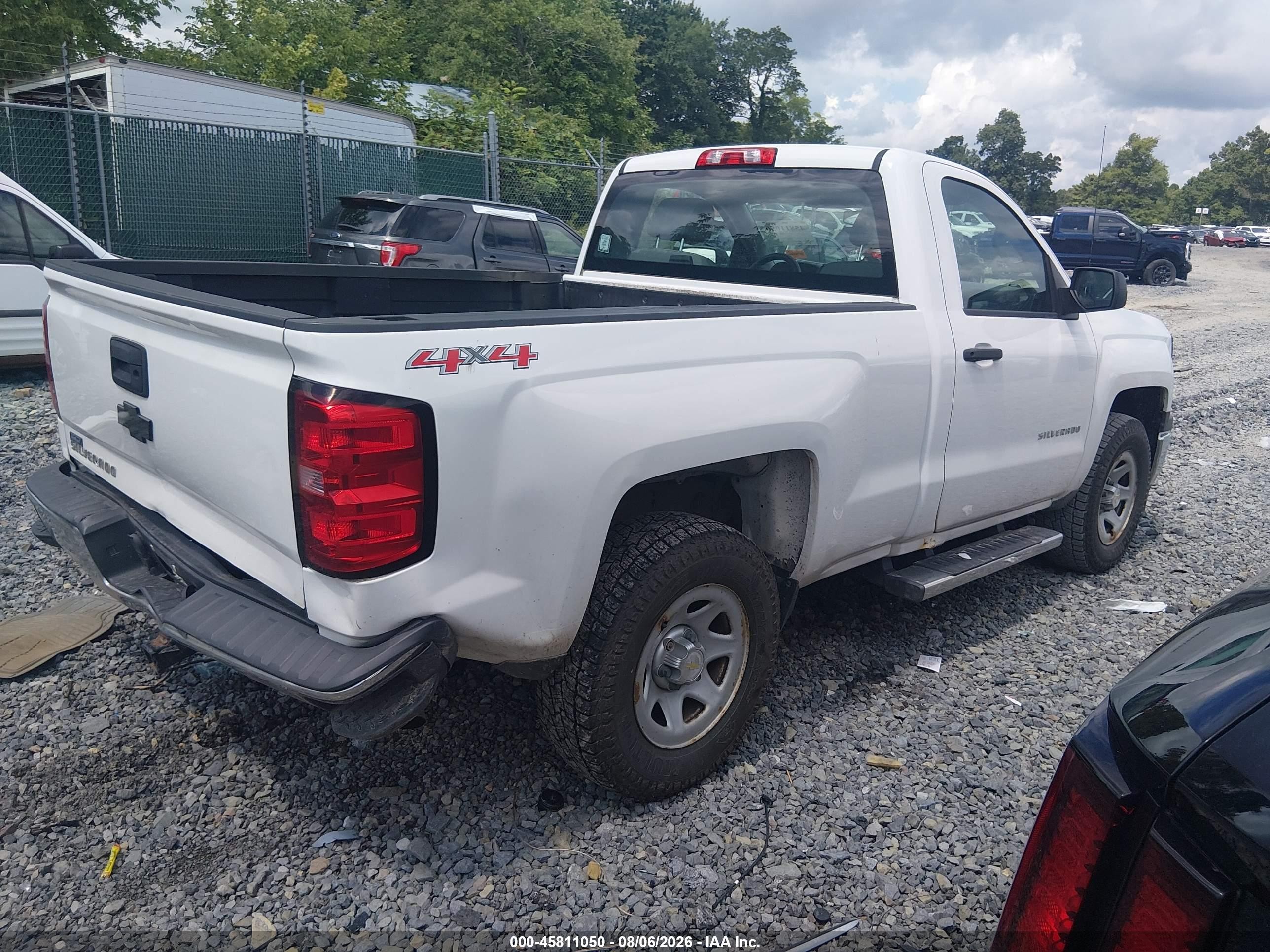 2014 Chevrolet Silverado 1500 Work Truck White vin: 1GCNKPEC5EZ282456