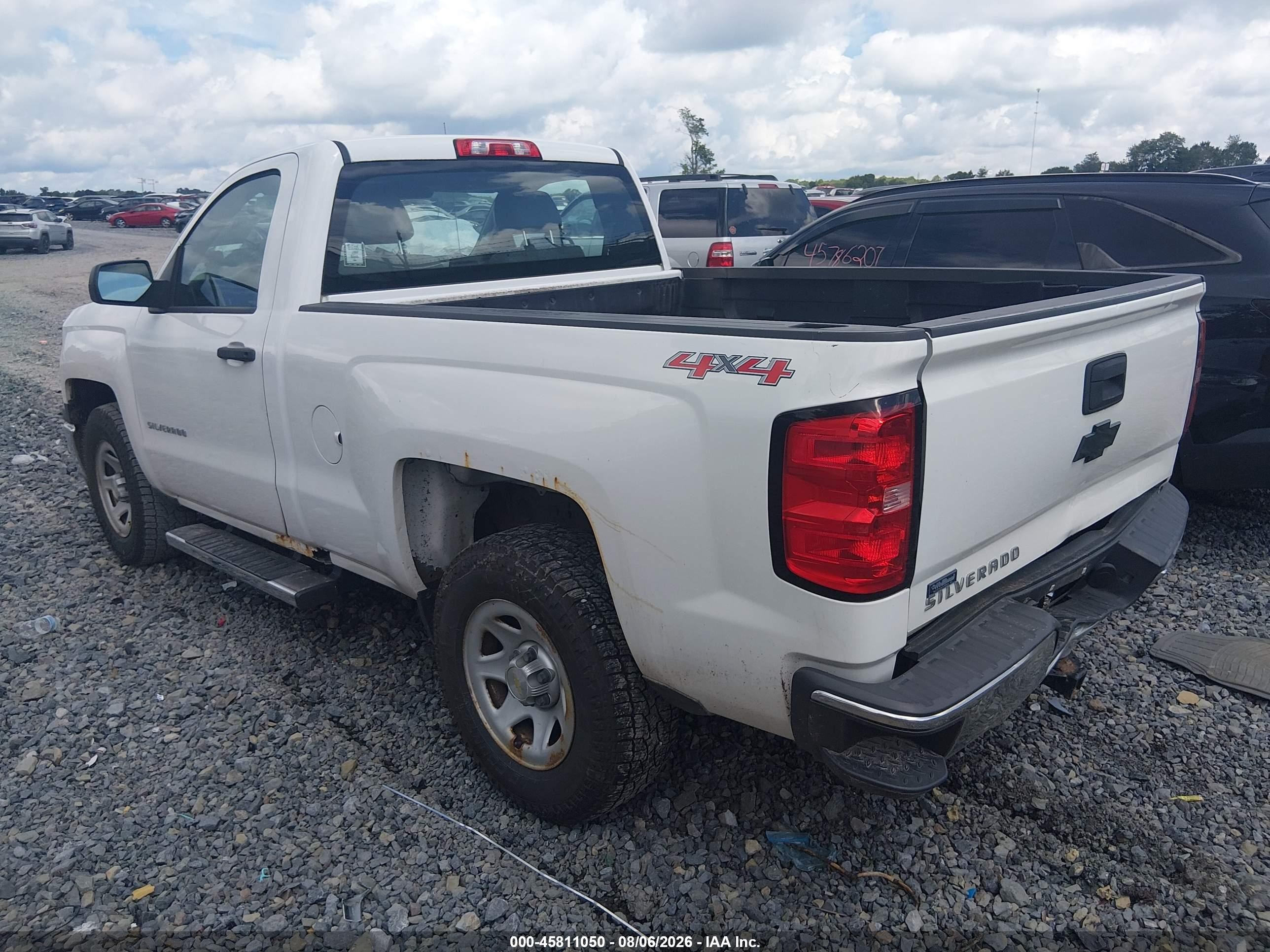 2014 Chevrolet Silverado 1500 Work Truck White vin: 1GCNKPEC5EZ282456