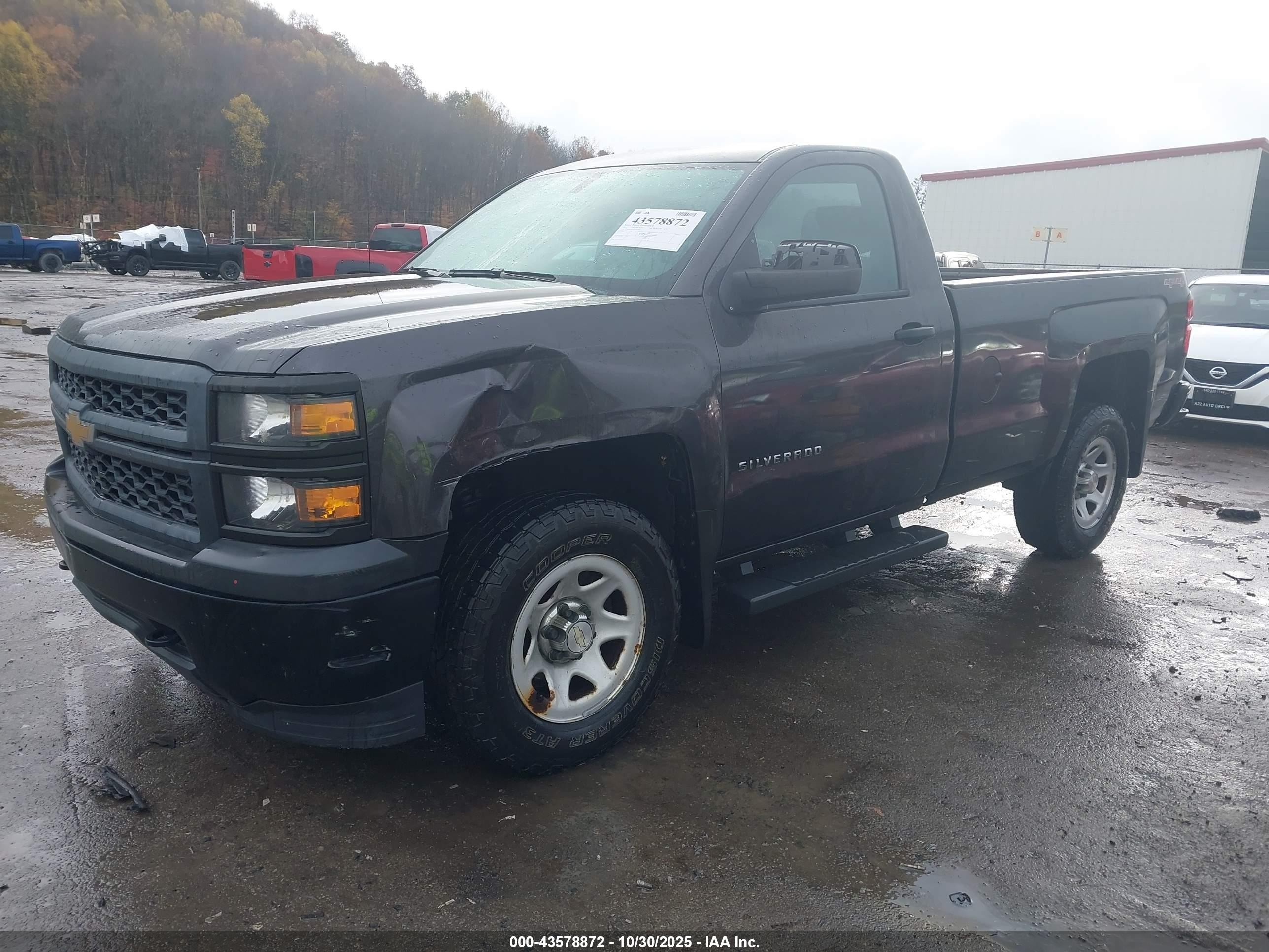 2015 Chevrolet Silverado 1500 Wt Черный vin: 1GCNKPEC6FZ180147