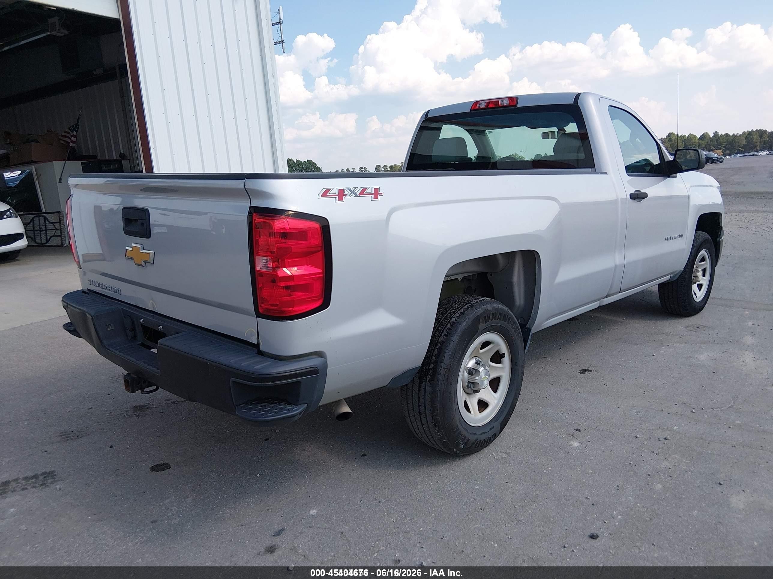 2015 Chevrolet Silverado 1500 Work Truck Silver vin: 1GCNKPEH2FZ204486