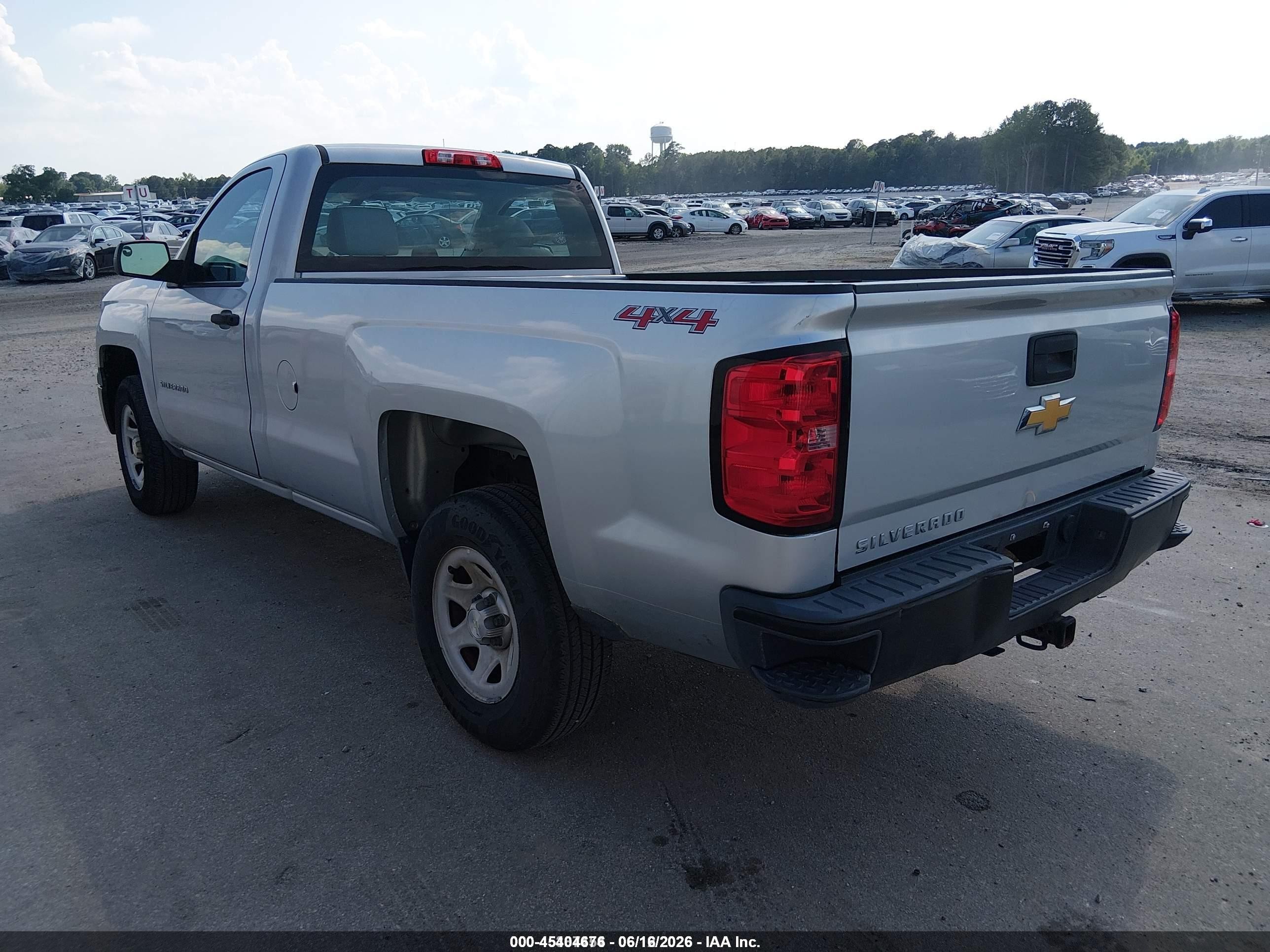 2015 Chevrolet Silverado 1500 Work Truck Silver vin: 1GCNKPEH2FZ204486