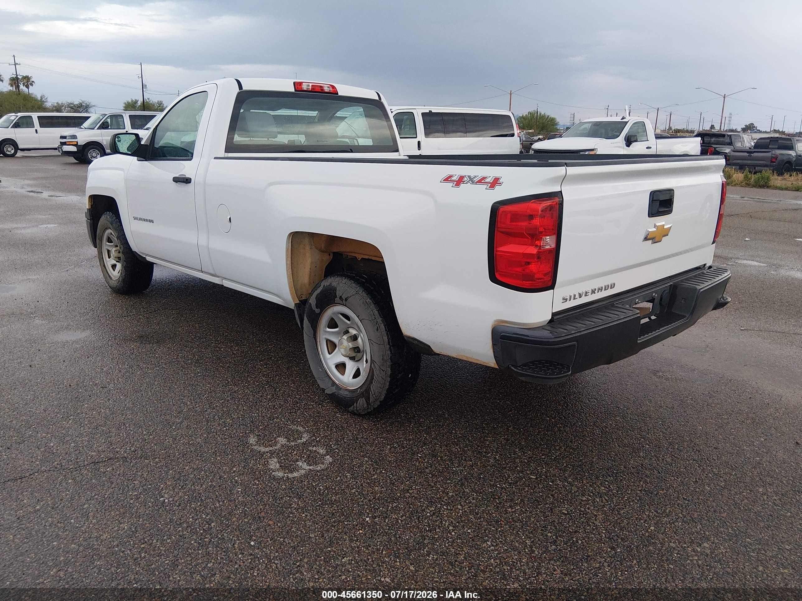 2015 Chevrolet Silverado 1500 Work Truck White vin: 1GCNKPEH5FZ342376