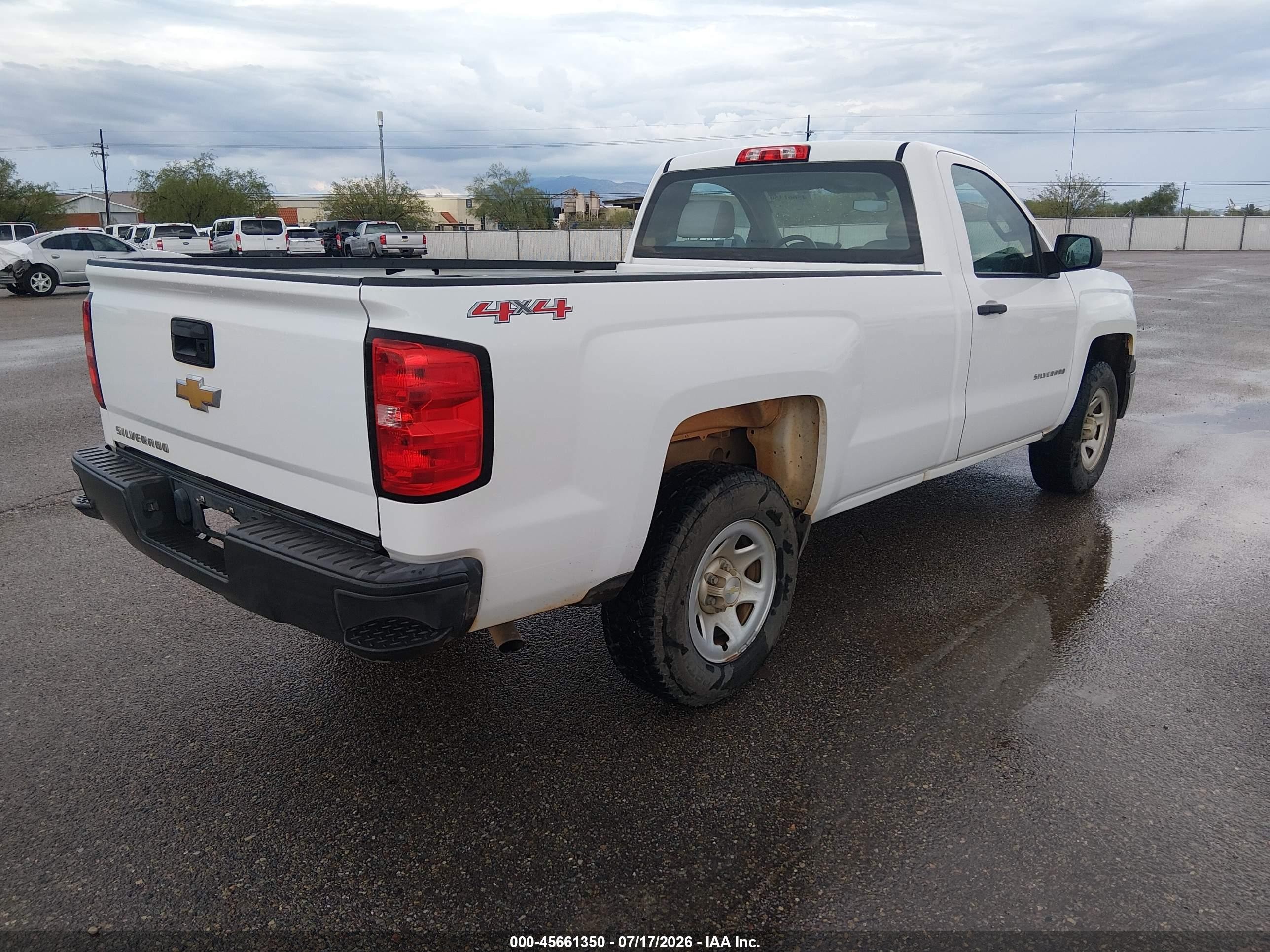 2015 Chevrolet Silverado 1500 Work Truck White vin: 1GCNKPEH5FZ342376
