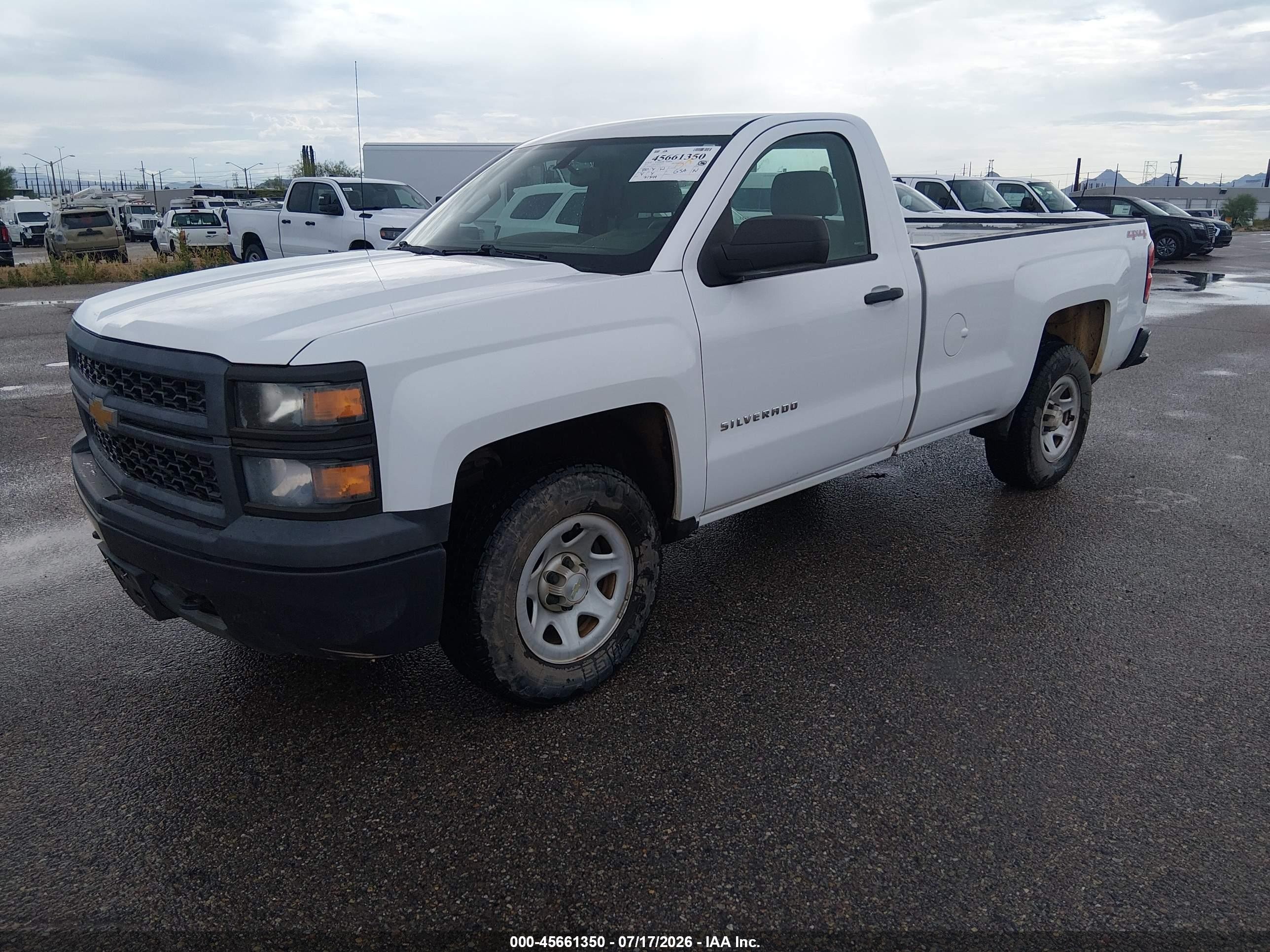 2015 Chevrolet Silverado 1500 Work Truck White vin: 1GCNKPEH5FZ342376
