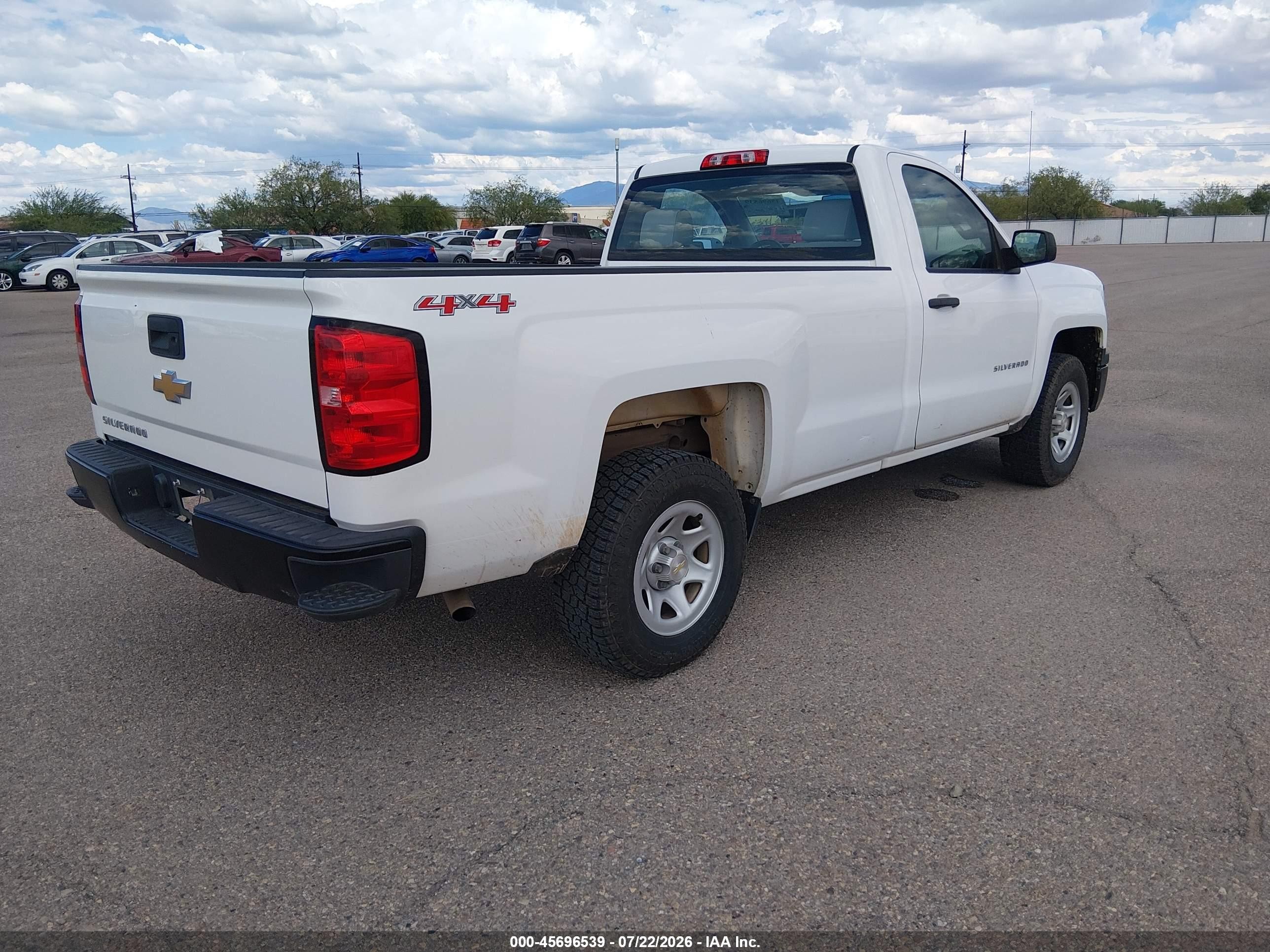 2015 Chevrolet Silverado 1500 Work Truck White vin: 1GCNKPEH8FZ342811