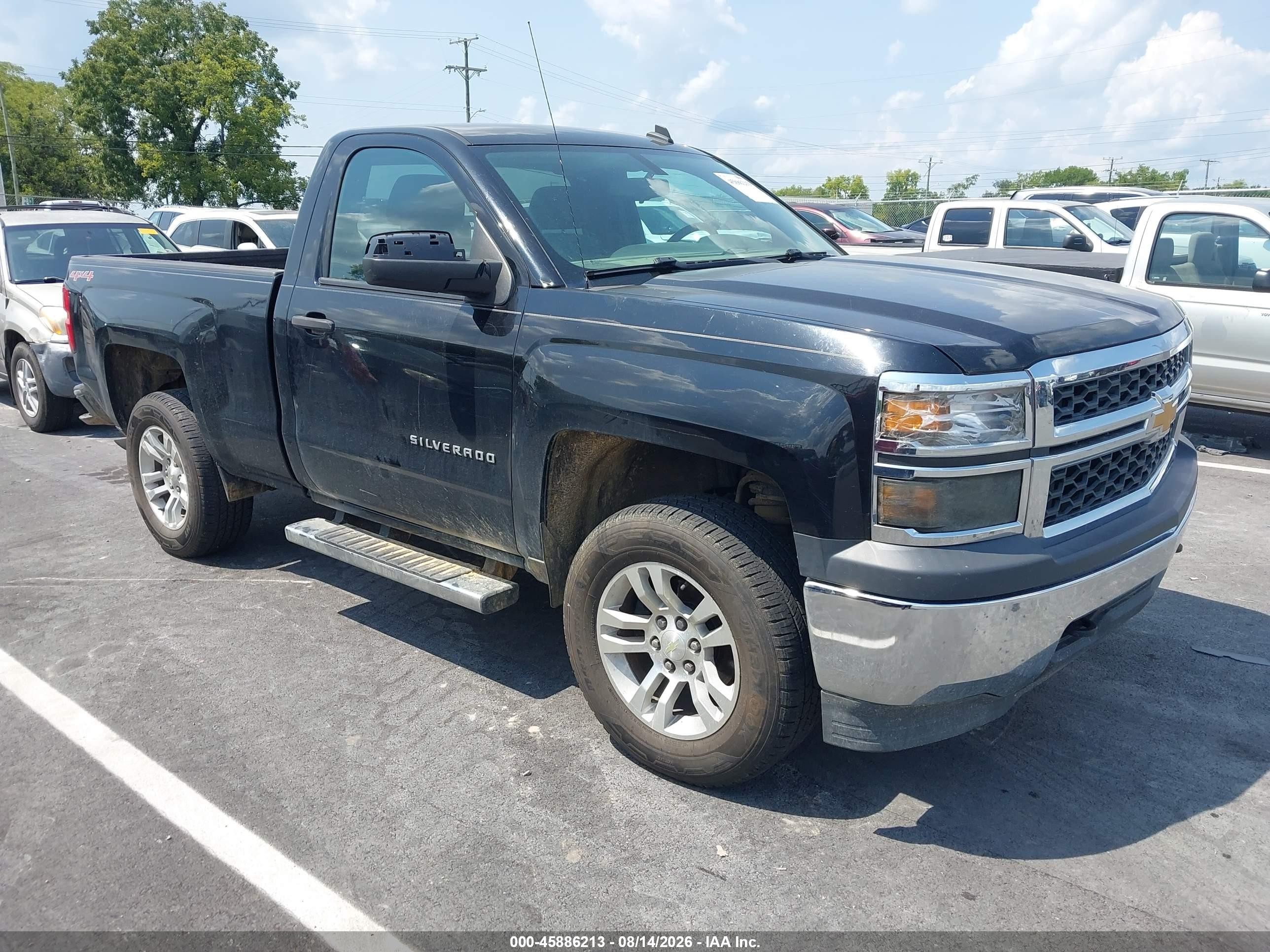 2014 Chevrolet Silverado 1500 Work Truck Black vin: 1GCNKPEH9EZ320895