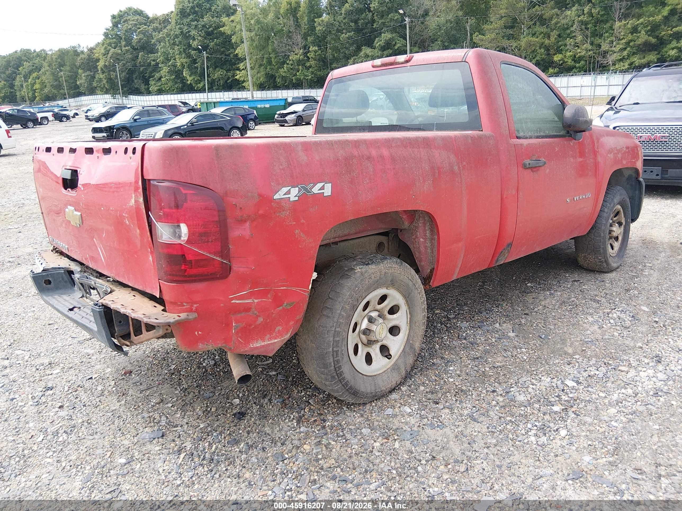 2011 Chevrolet Silverado 1500 Work Truck Red vin: 1GCNKPEX0BZ395777