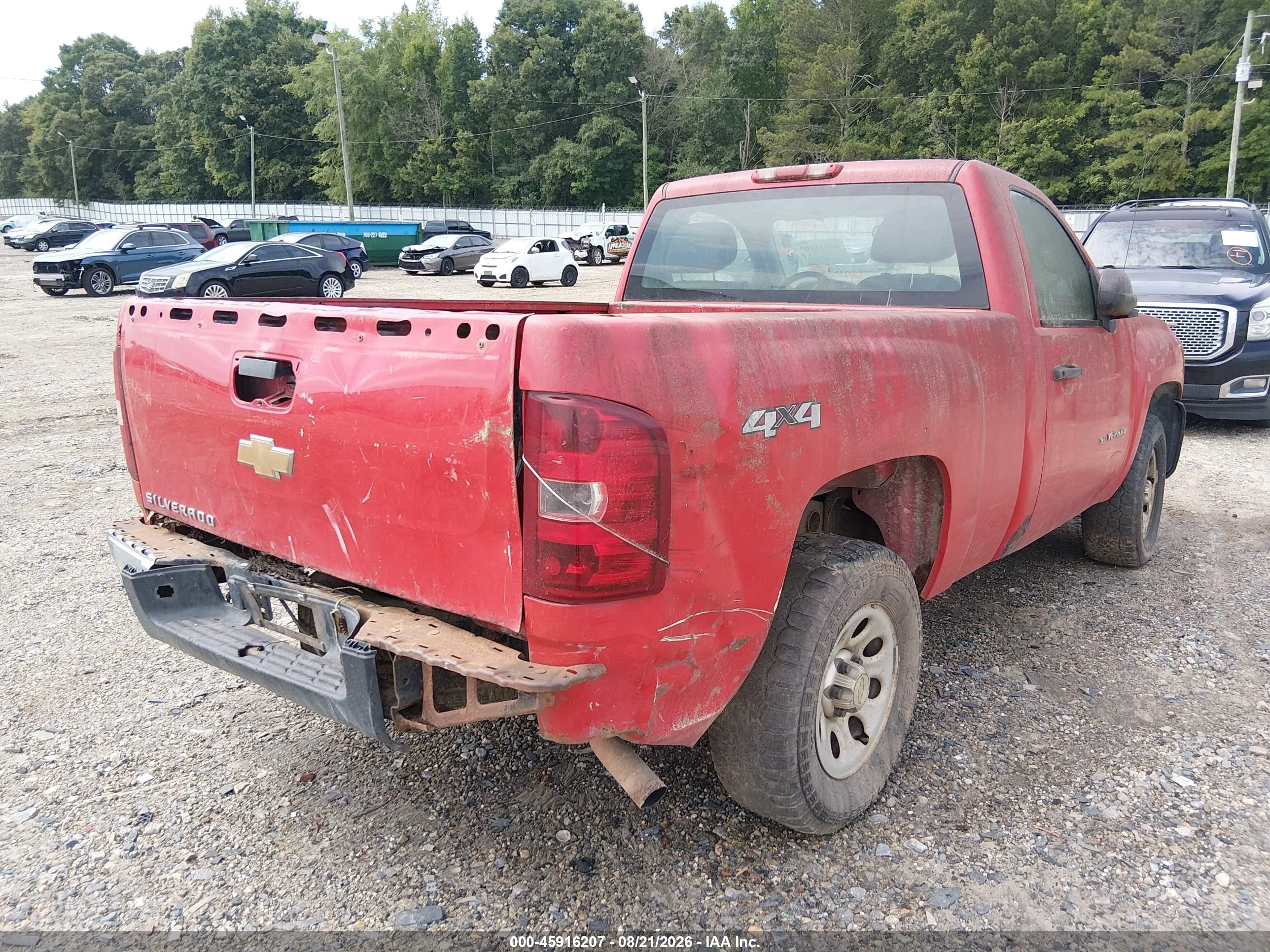 2011 Chevrolet Silverado 1500 Work Truck Red vin: 1GCNKPEX0BZ395777