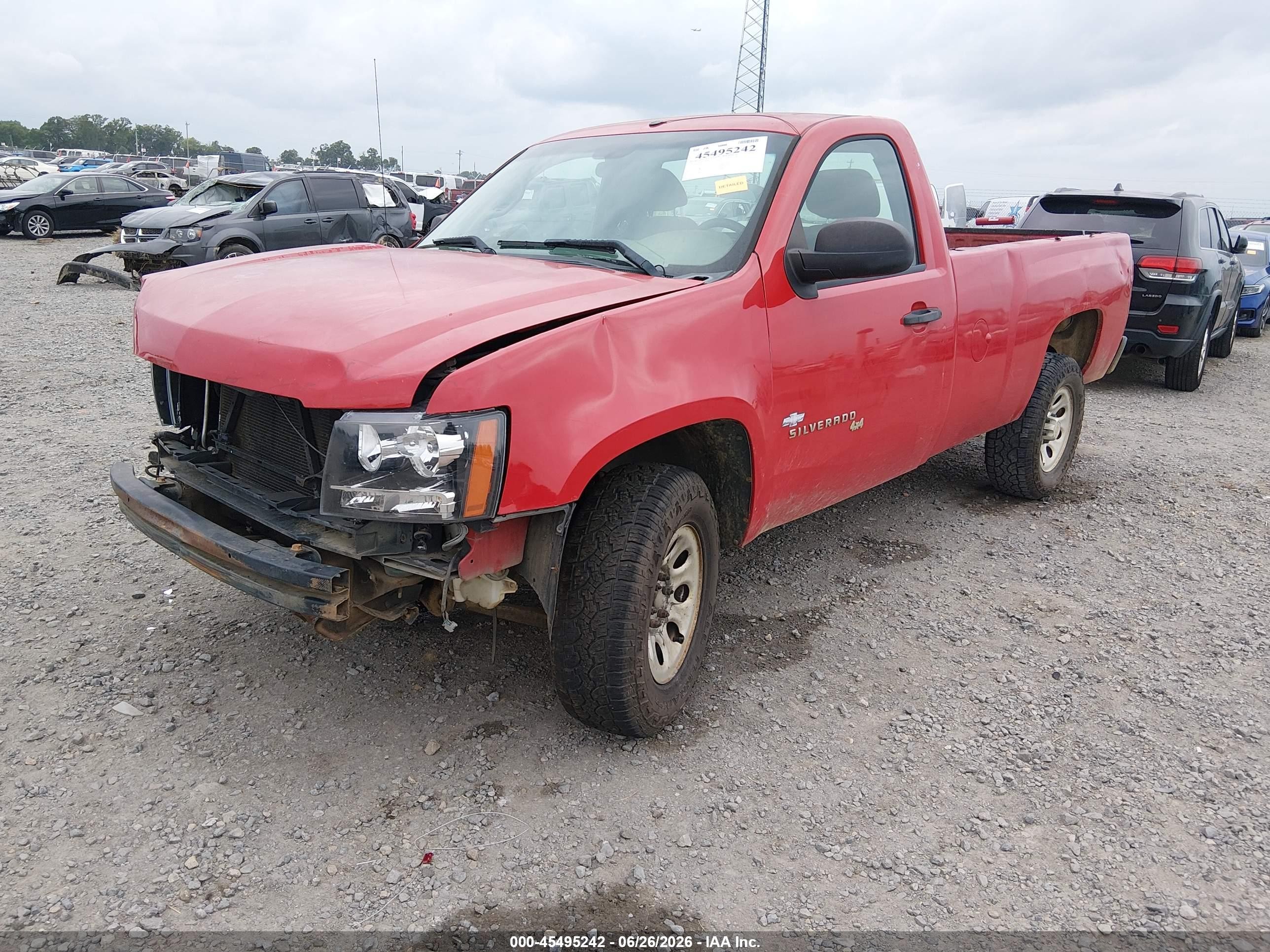 2011 Chevrolet Silverado 1500 Work Truck Red vin: 1GCNKPEX5BZ187572