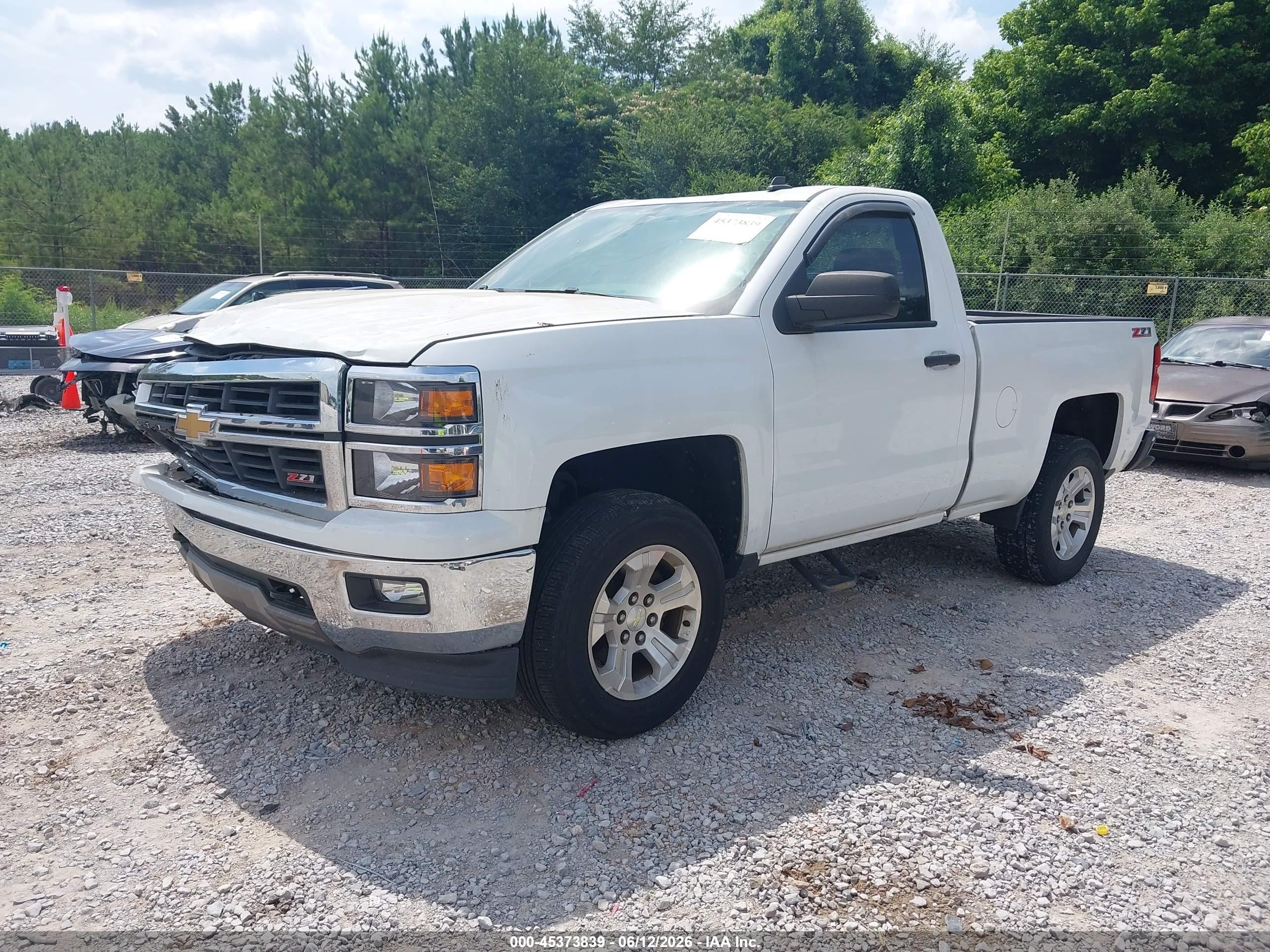 2014 Chevrolet Silverado 1500 Lt White vin: 1GCNKRECXEZ291990
