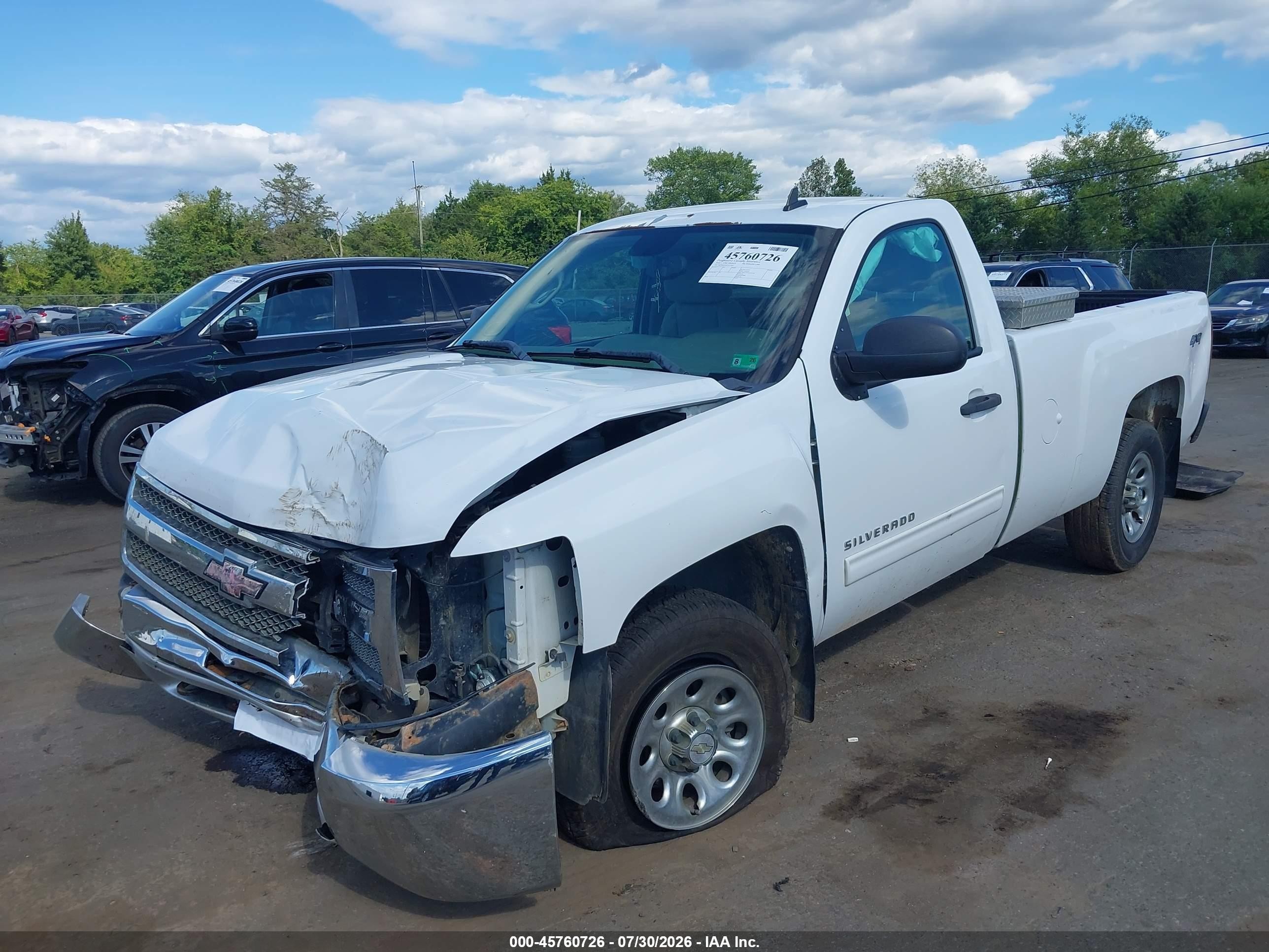 2012 Chevrolet Silverado 1500 Lt White vin: 1GCNKSEA6CZ117210