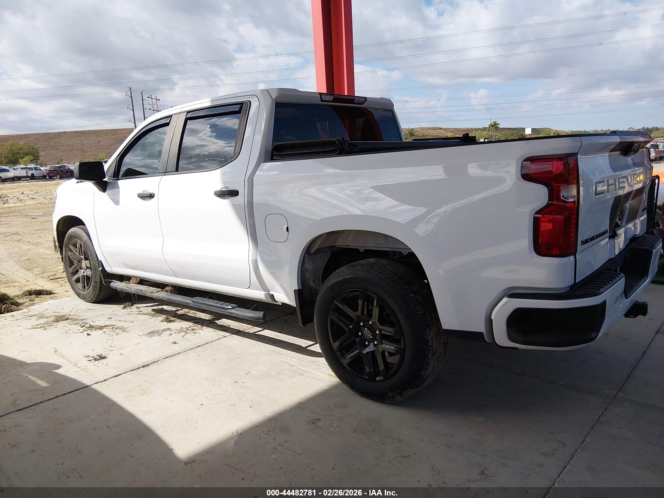 2023 Chevrolet Silverado 1500 2wd  Short Bed Custom White vin: 1GCPABEK1PZ199602