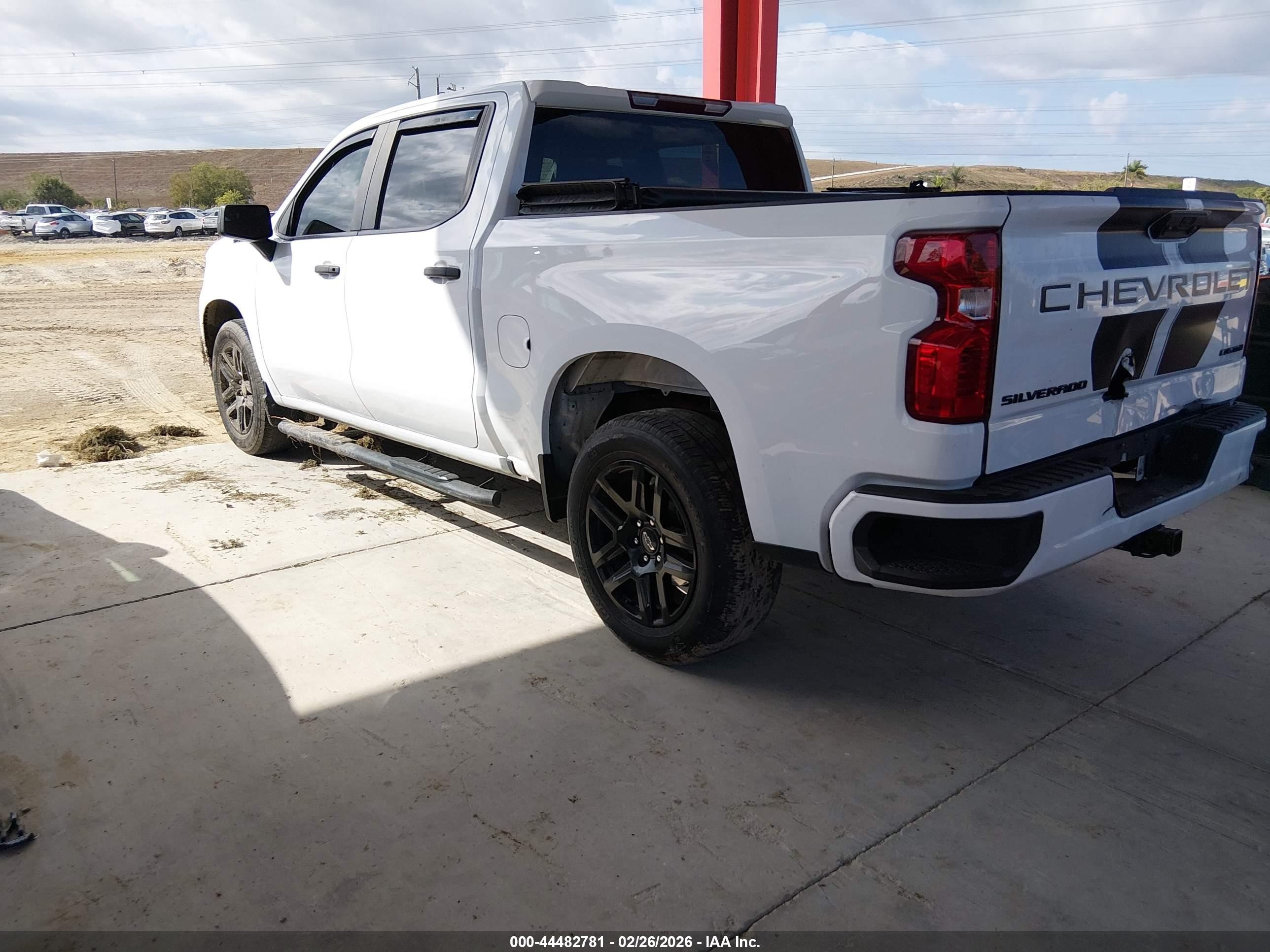 2023 Chevrolet Silverado 1500 2wd  Short Bed Custom White vin: 1GCPABEK1PZ199602