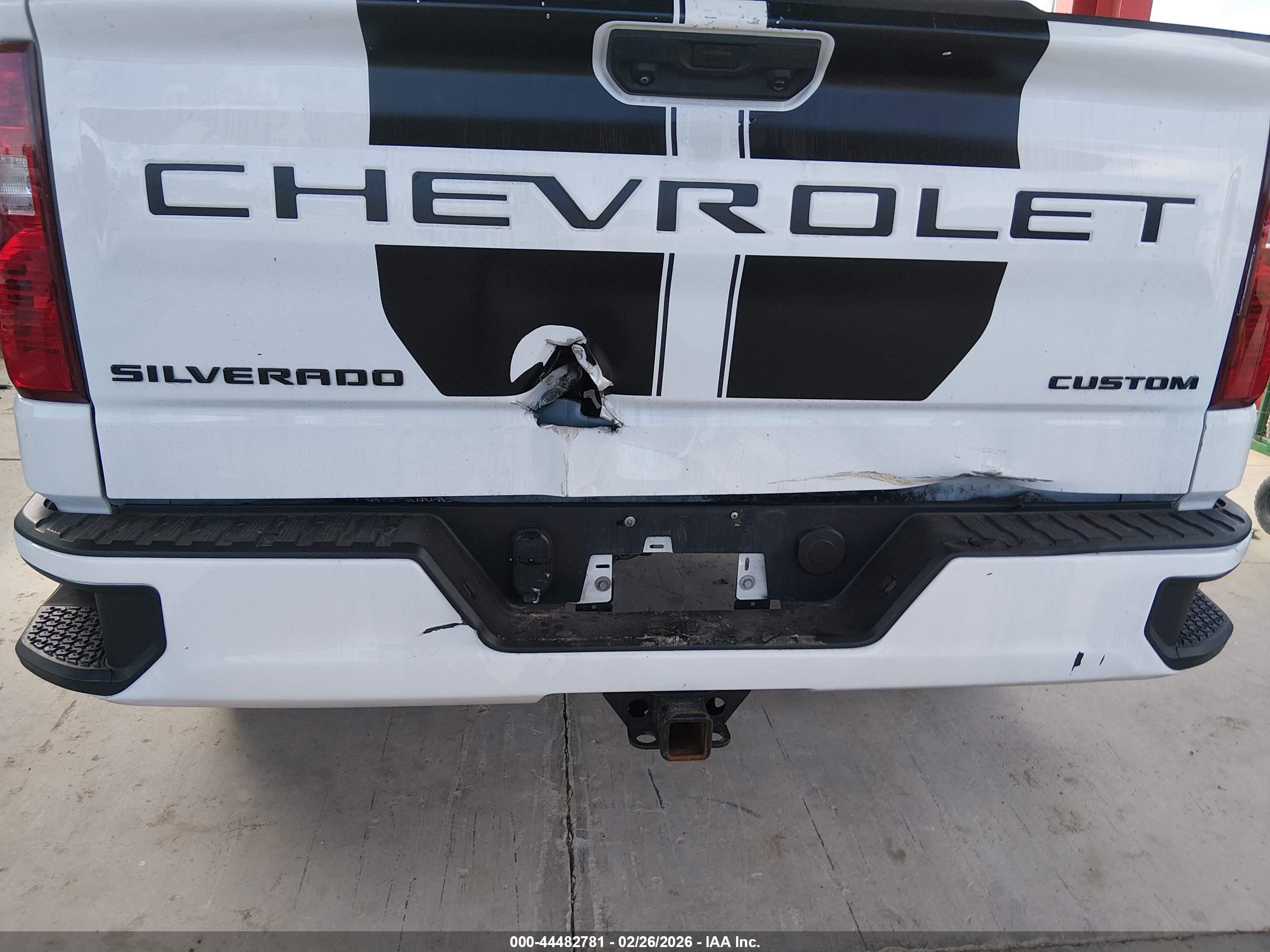 2023 Chevrolet Silverado 1500 2wd  Short Bed Custom White vin: 1GCPABEK1PZ199602